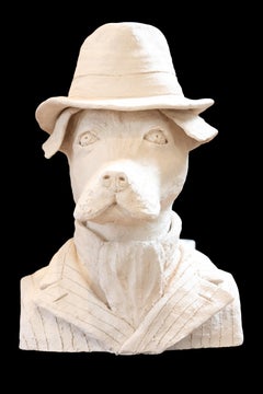 Terracotta Anthropomorphic Bust of Dog