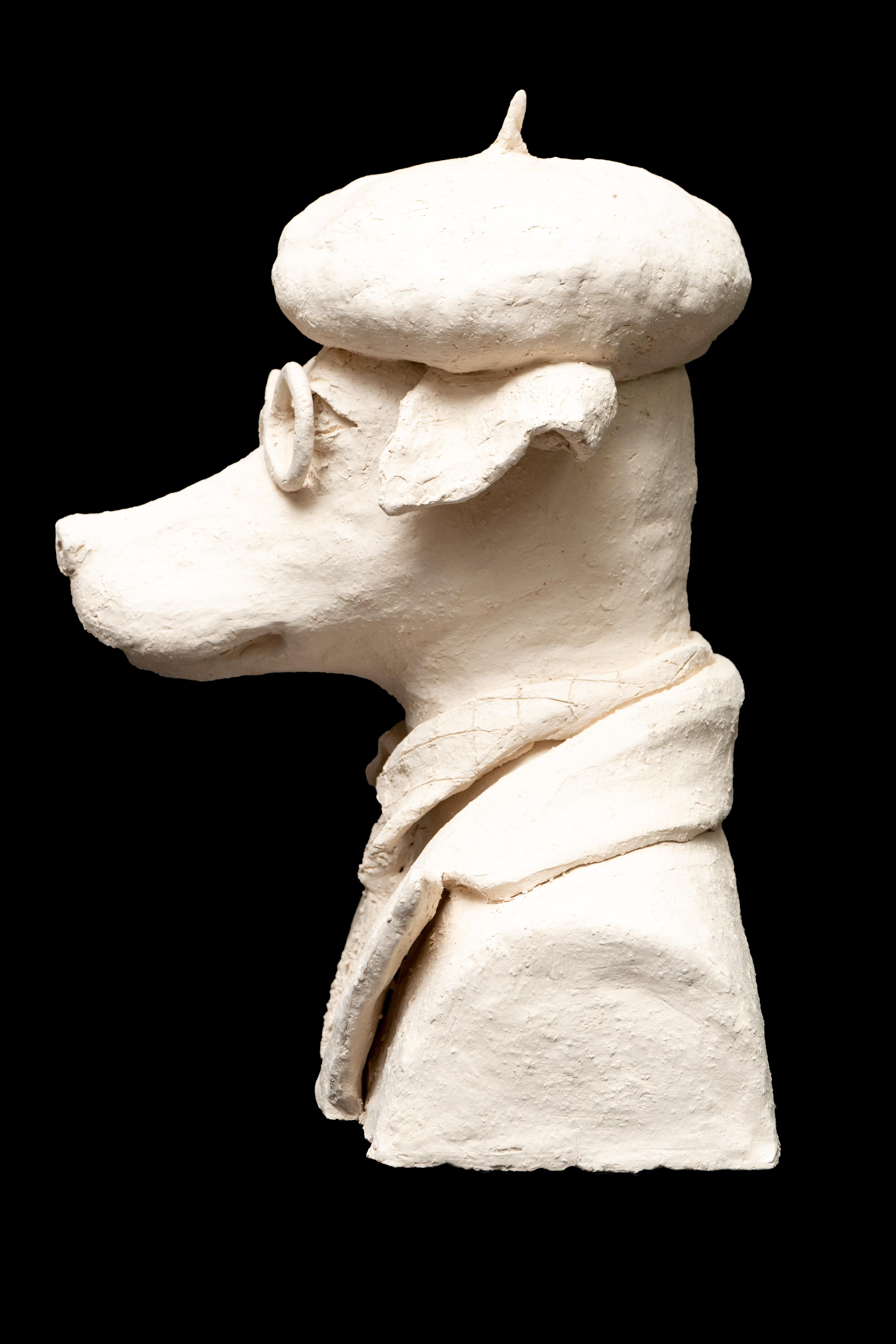anthropomorphic animal bust