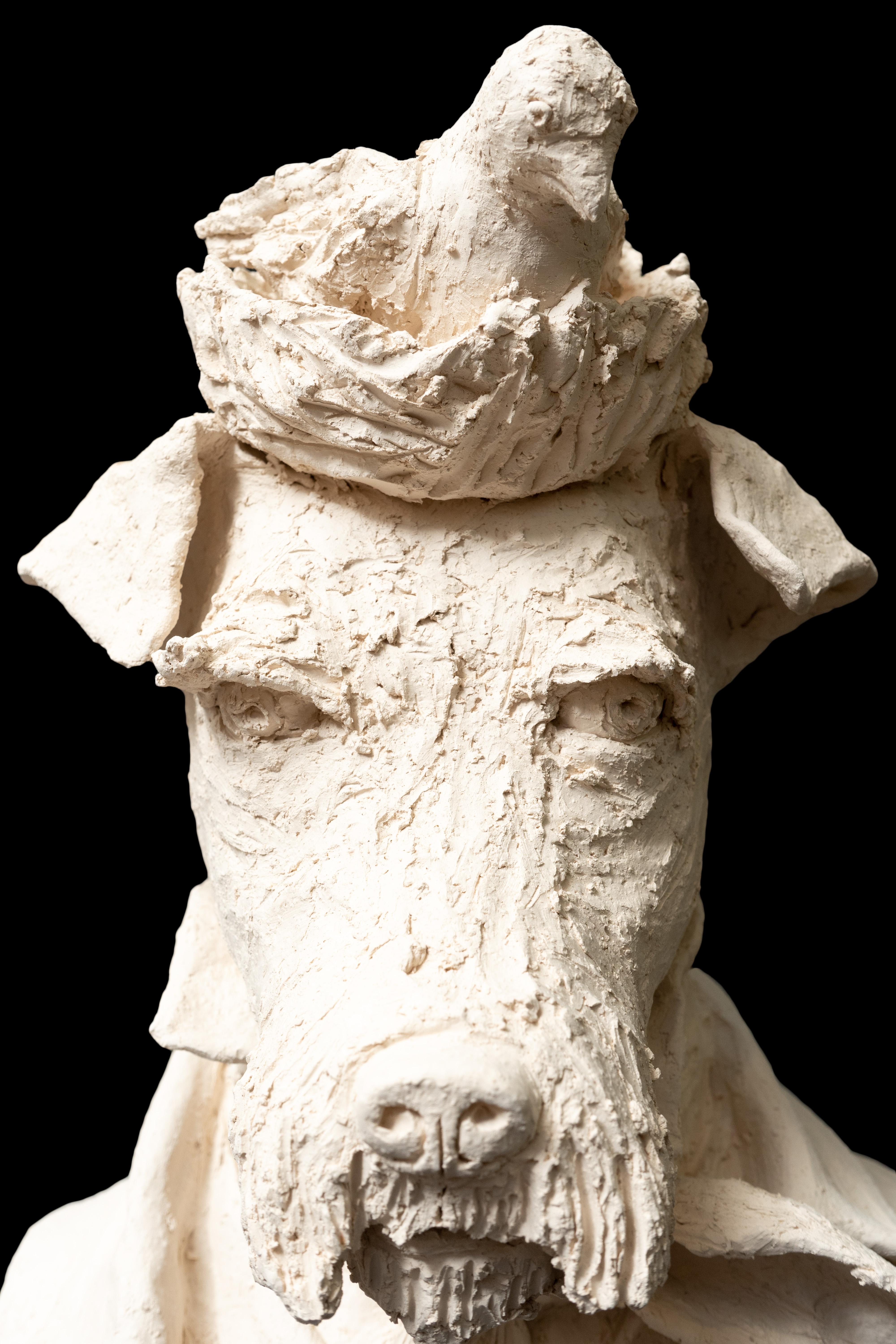 anthropomorphic animal bust