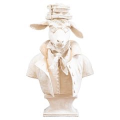Terracotta Anthropomorphic Bust of Goat