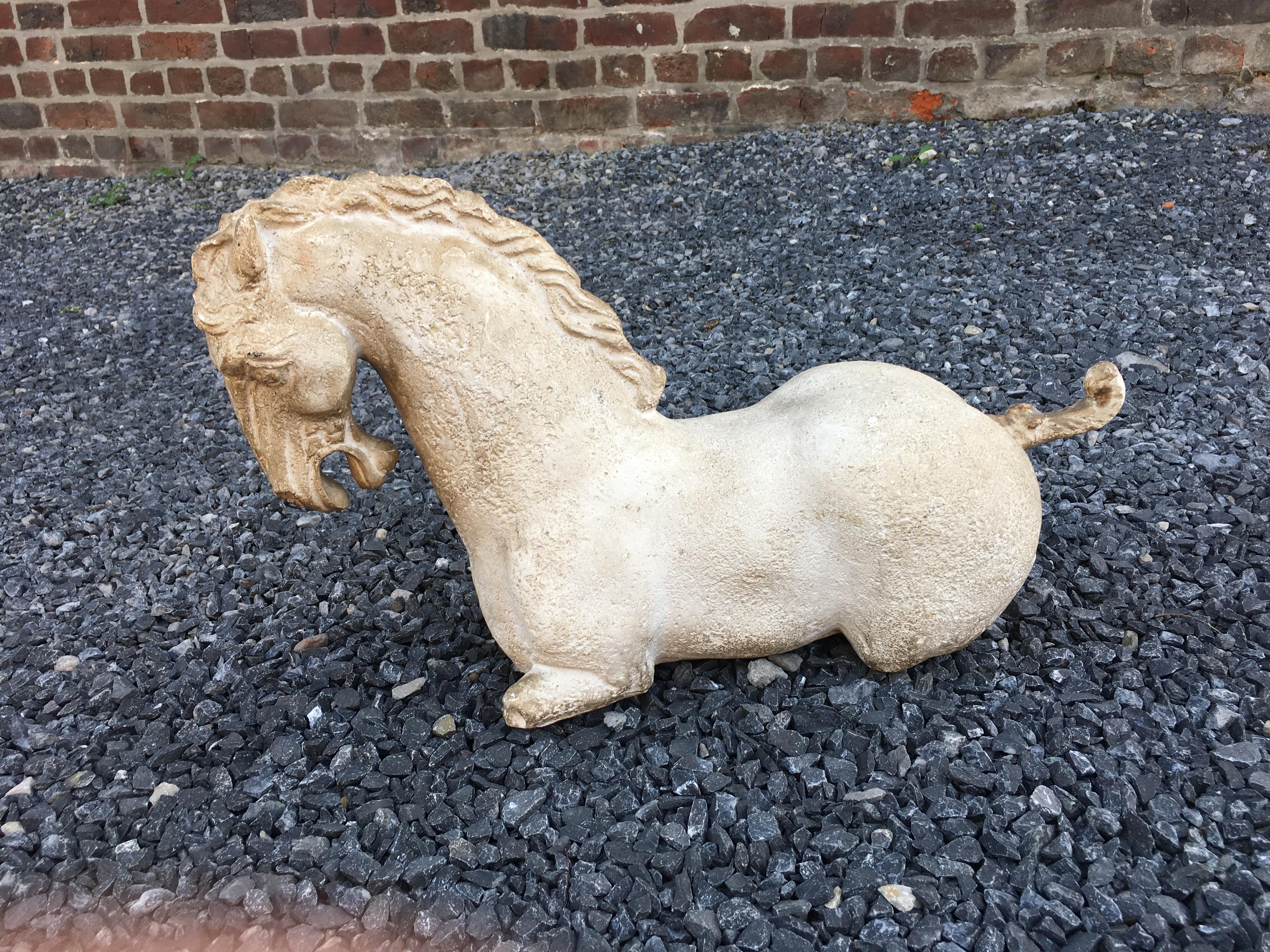 Terracotta Art Deco Sculpture circa 1940-1950 In Good Condition For Sale In Saint-Ouen, FR