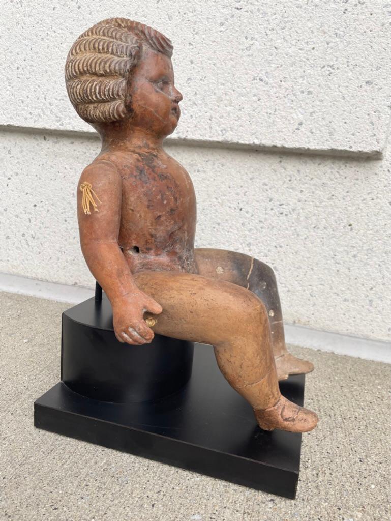 20th Century Terracotta Articulated Doll Santos Figure For Sale