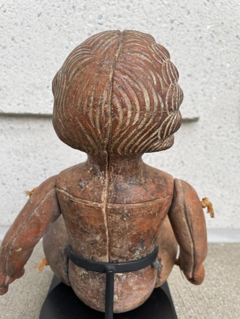 20th Century Terracotta Articulated Doll Santos Figure For Sale