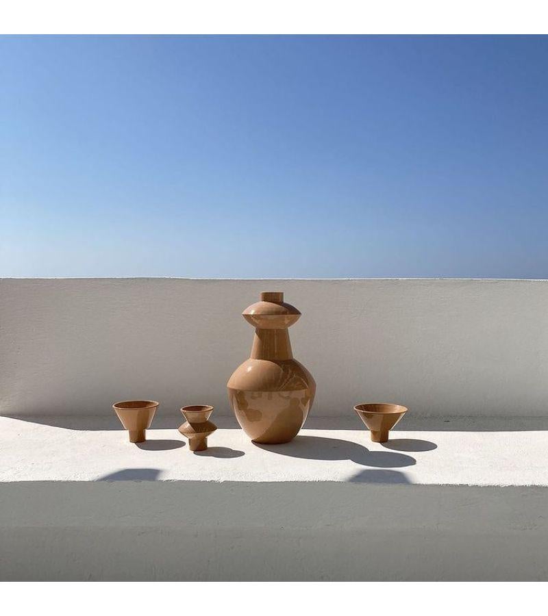 Modern Terracotta Asase Ya' Vase by Lea Ginac For Sale