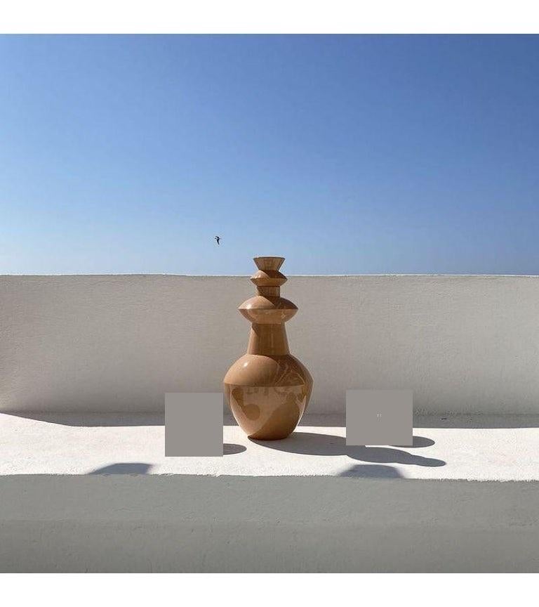 Ceramic Terracotta Asase Ya' Vase by Lea Ginac For Sale