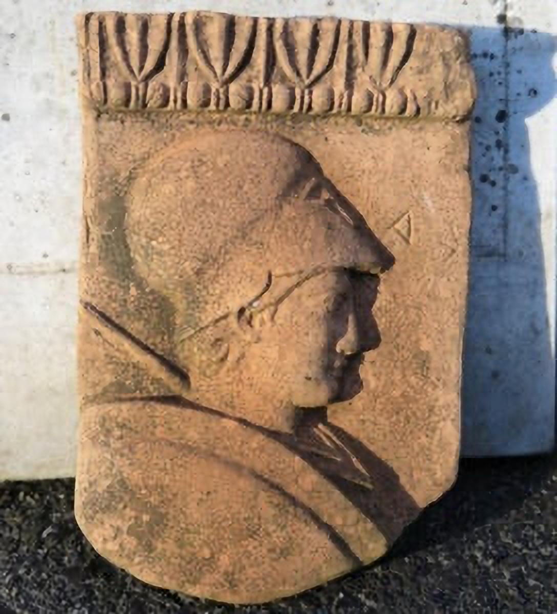 Modern Terracotta Bas-Relief Athena Minerva End 20th Century