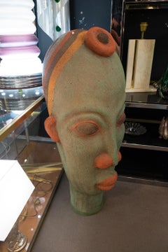 Terracotta Beaded Bamileke Head