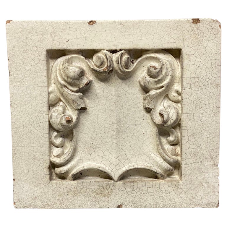 Terracotta Beaux Arts Architectural Facade Block Tile For Sale at 1stDibs