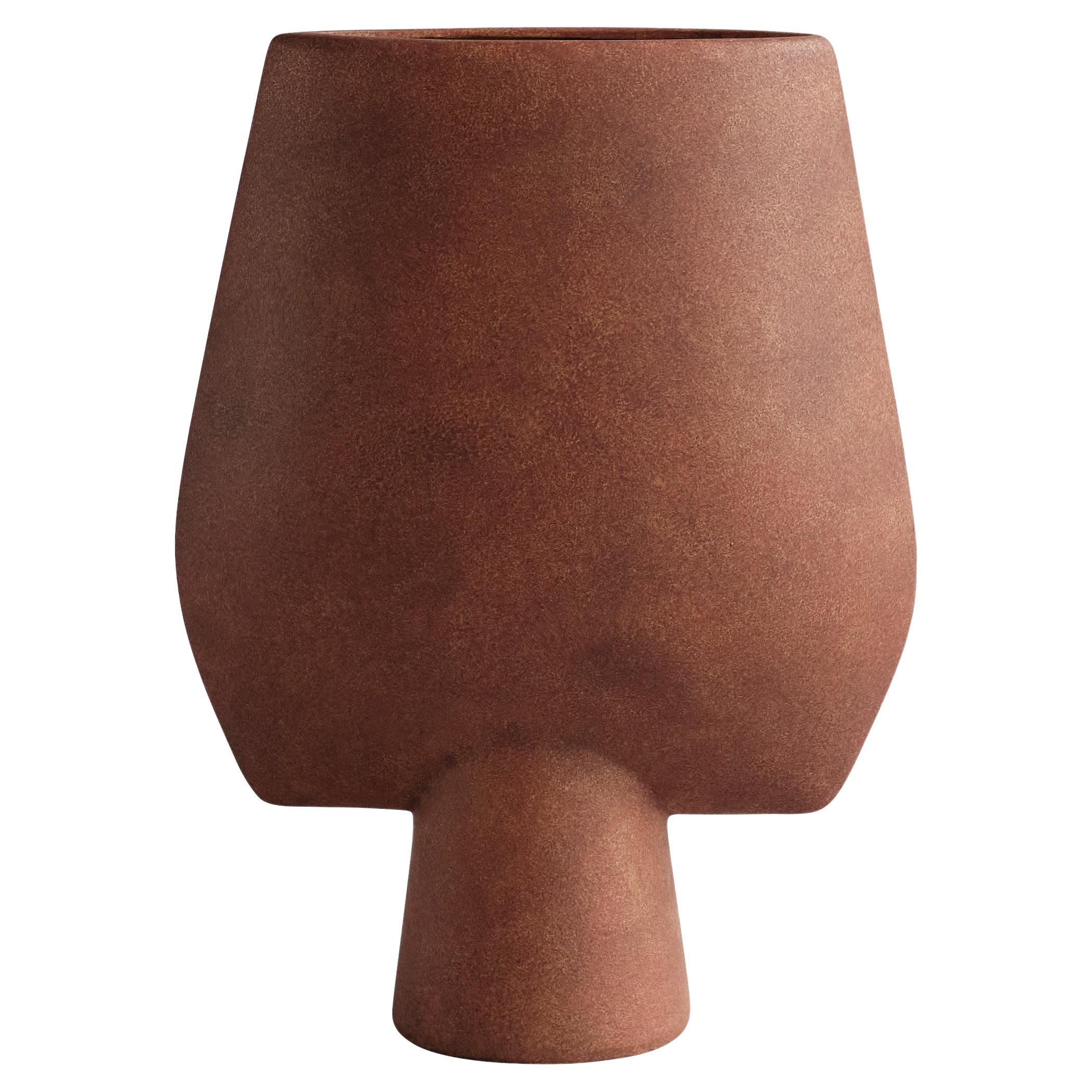 Terracotta Big Sphere Vase Square by 101 Copenhagen