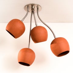 Terracotta Bouquet: Handmade Solid Ceramic 4-Shade Ceiling Light