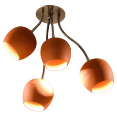 Terracotta Bouquet: Handmade Solid Ceramic 4-Shade Ceiling Light