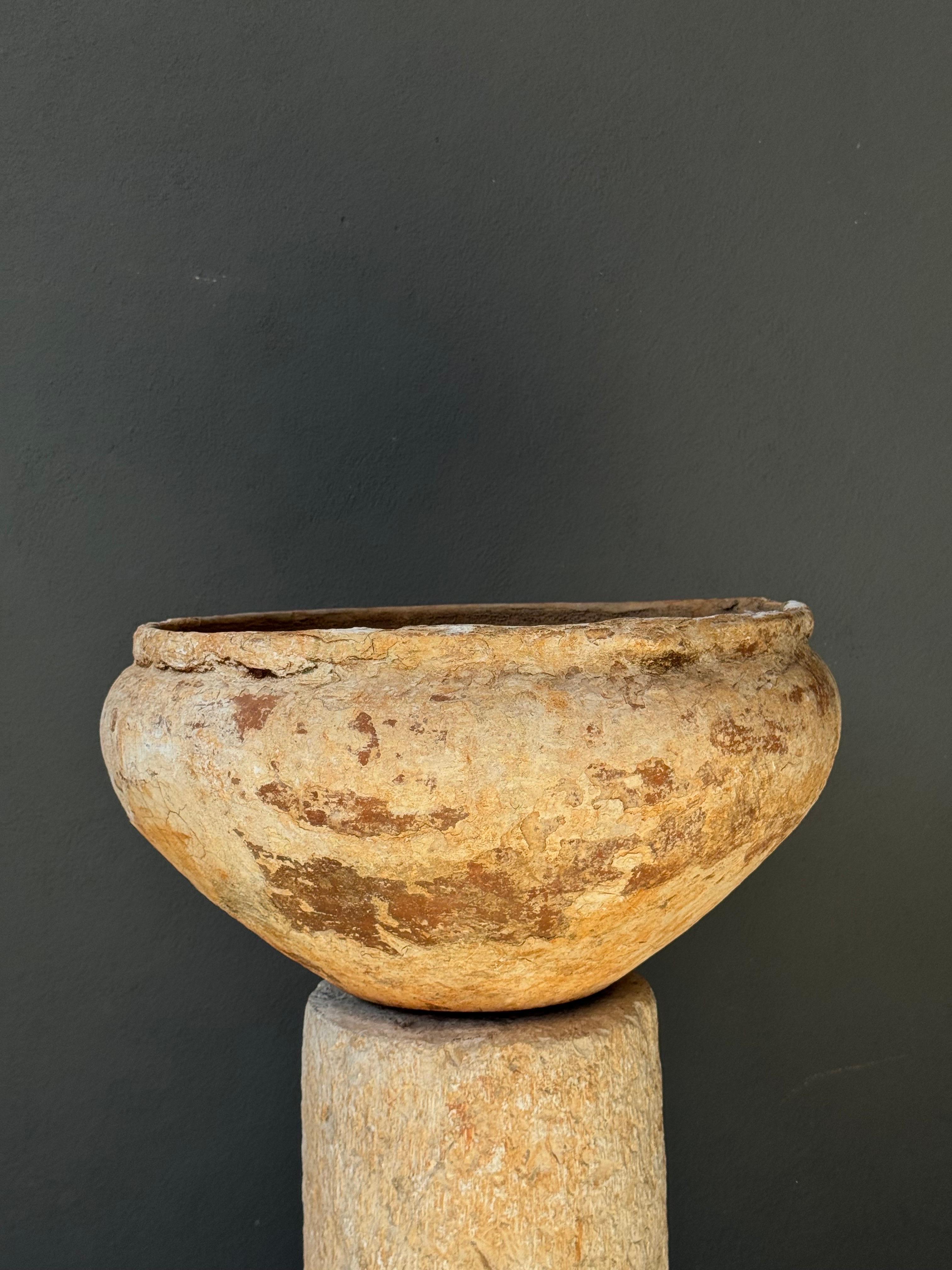 Primitive Terracotta Bowl From Central Yucatan, Mexico, Early 20th Century For Sale