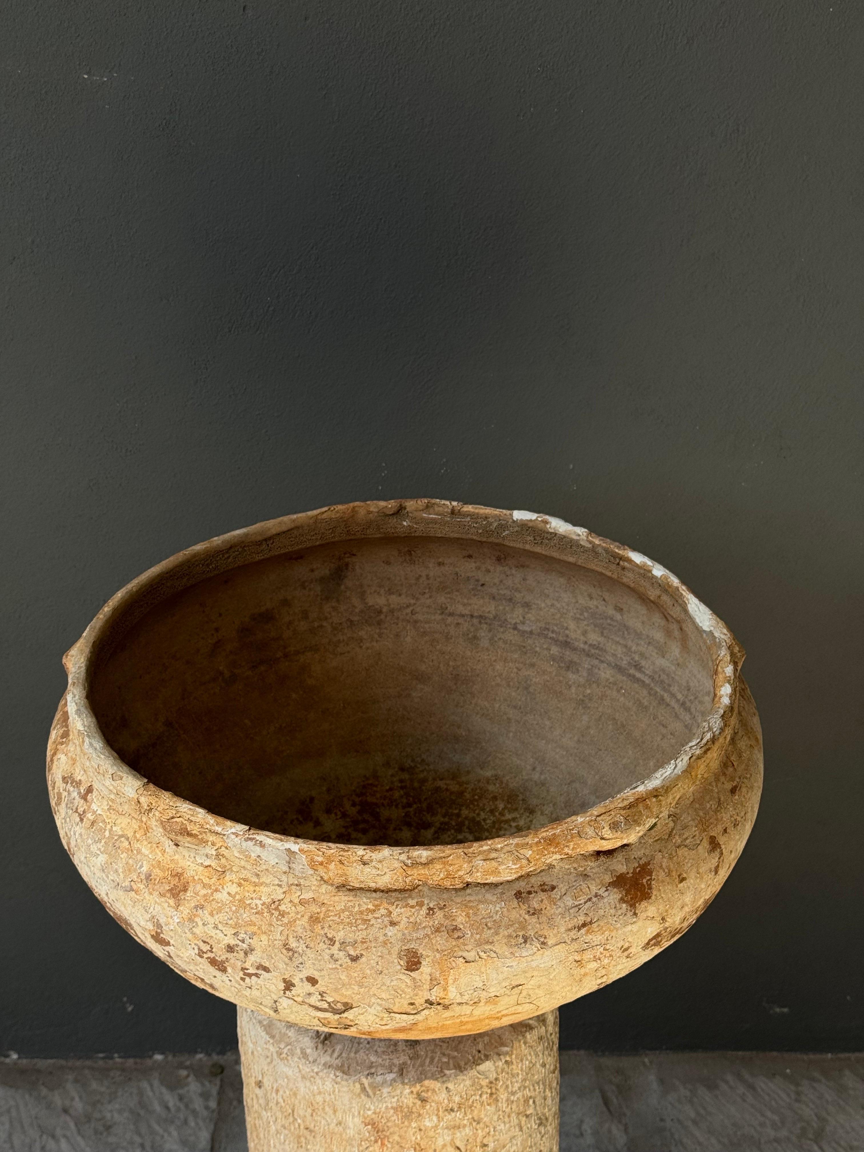 Terracotta Bowl From Central Yucatan, Mexico, Early 20th Century For Sale 1