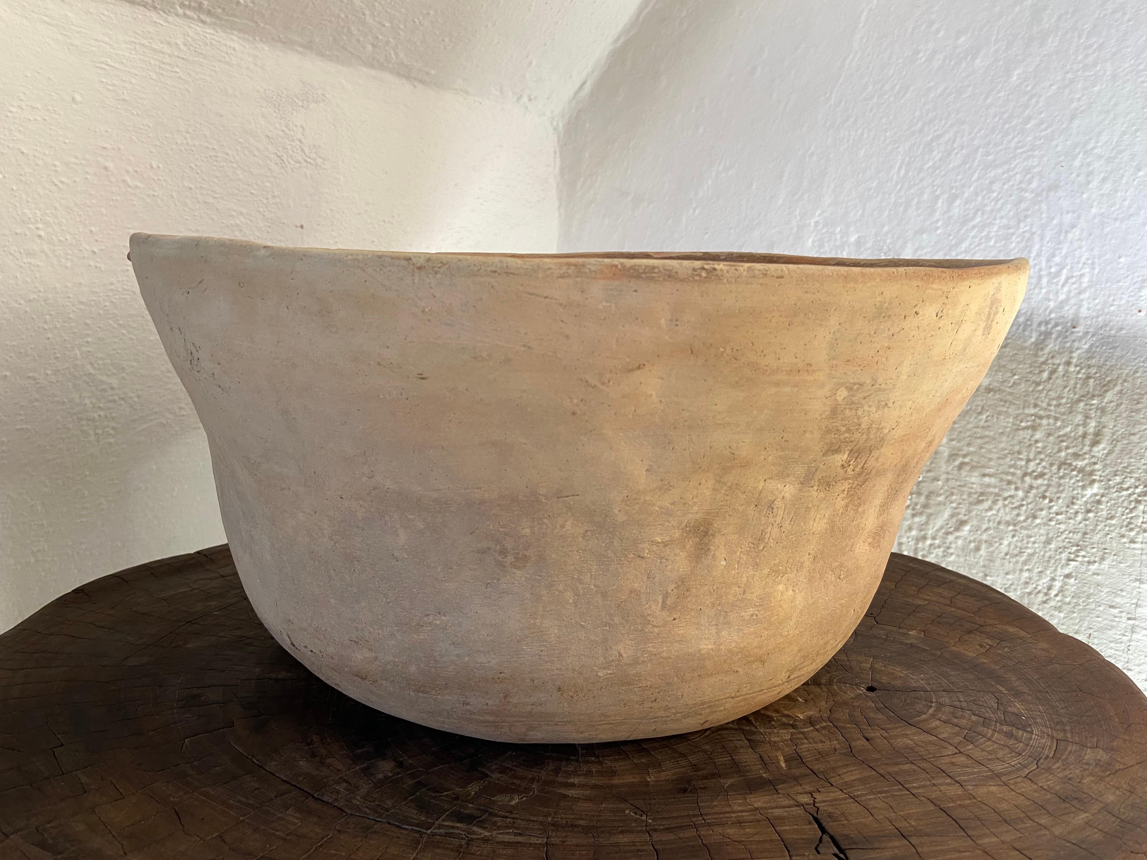 Clay Terracotta Bowl from Mexico, Circa 1940's