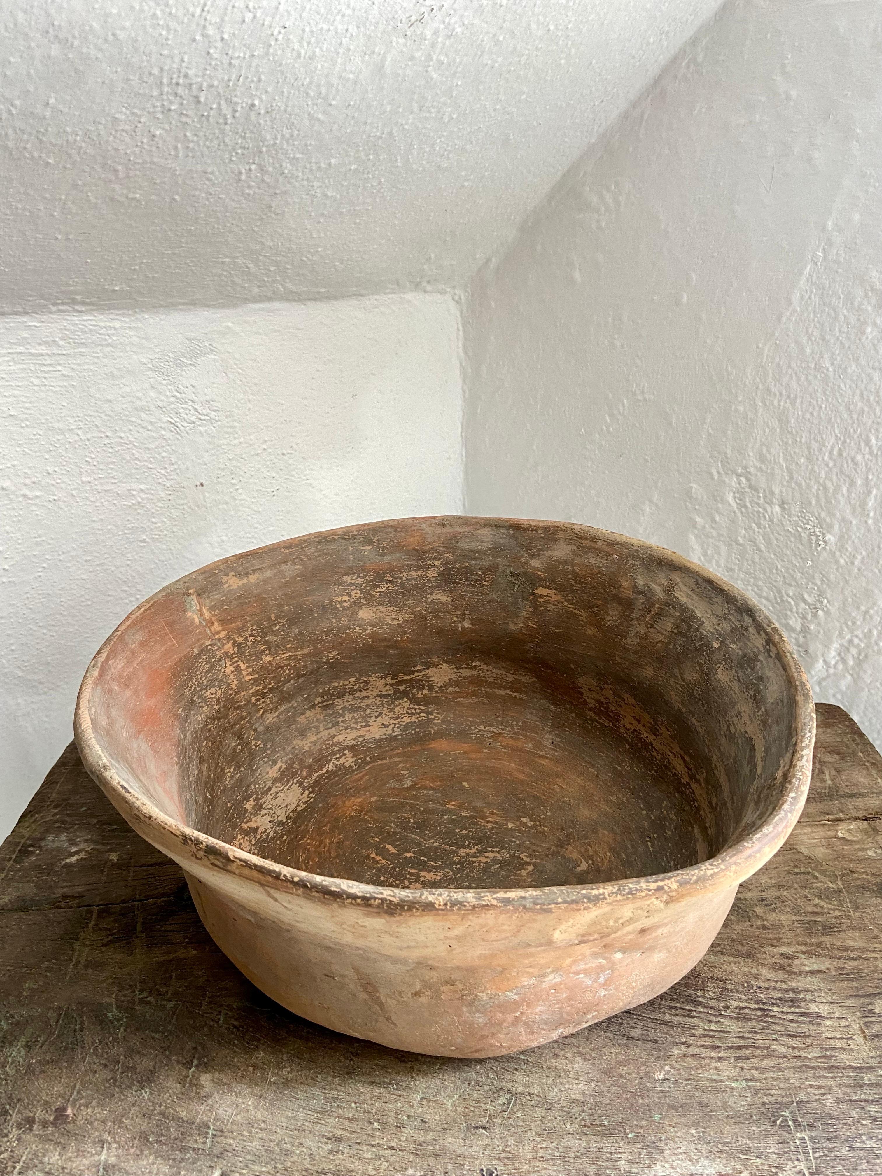Rustic Terracotta Bowl From Mexico, Circa 1950´s