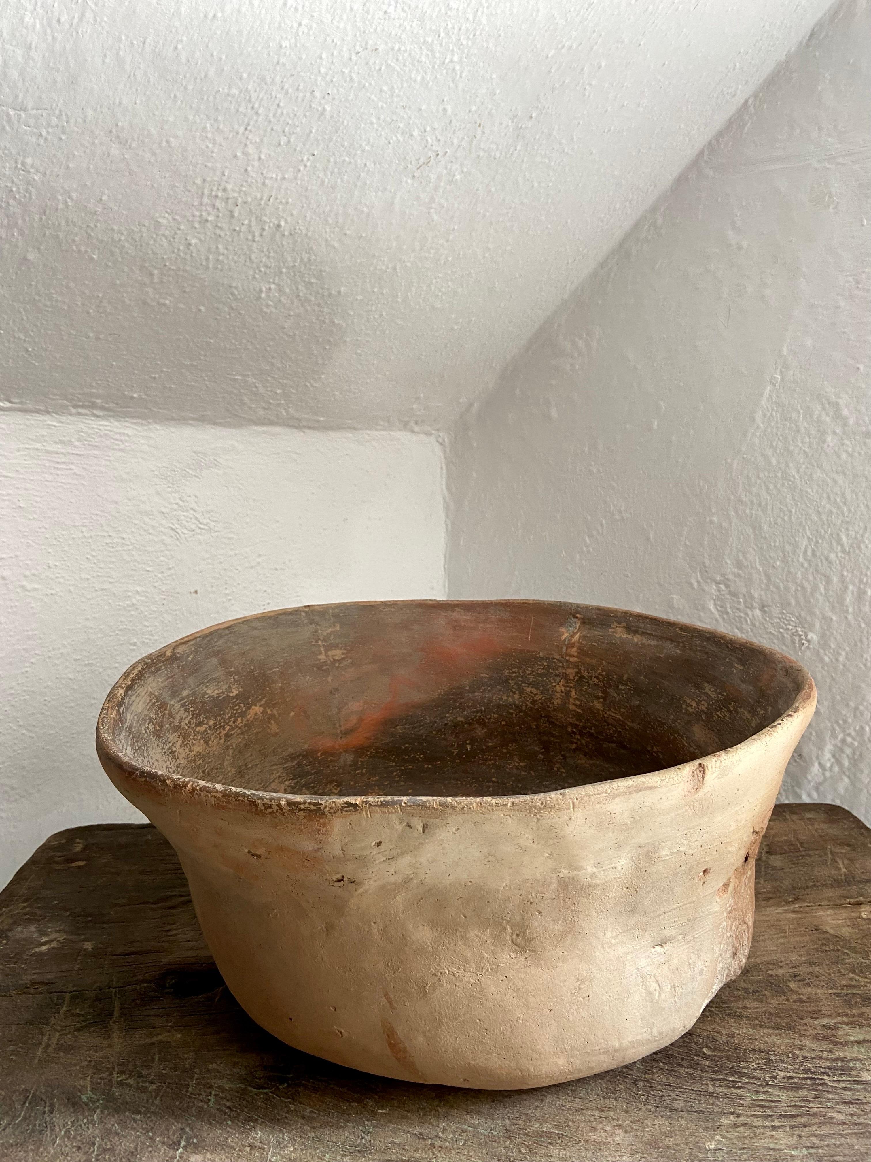 Hand-Crafted Terracotta Bowl From Mexico, Circa 1950´s