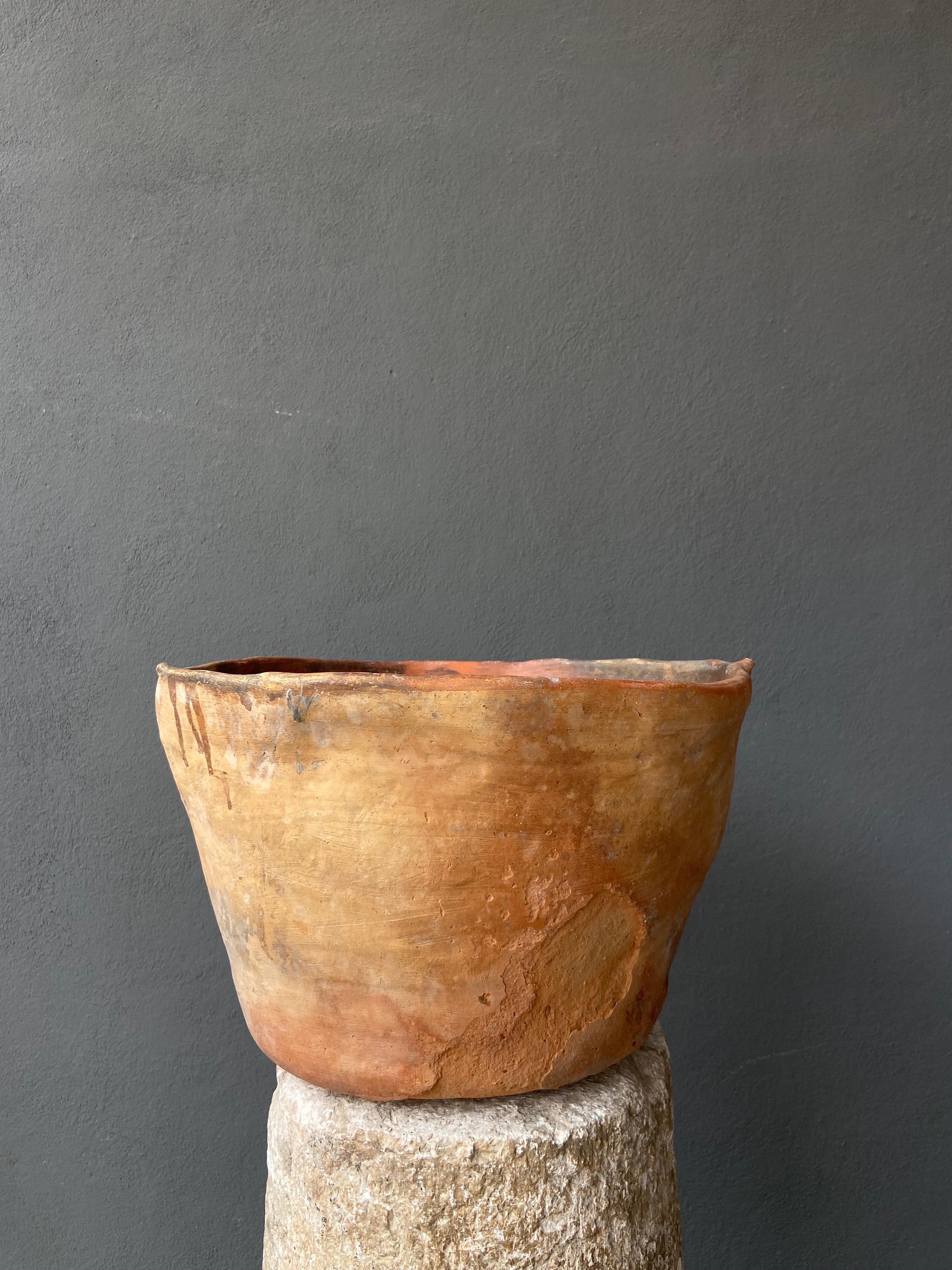 Hand-Crafted Terracotta Bowl from Mexico, circa 1950s