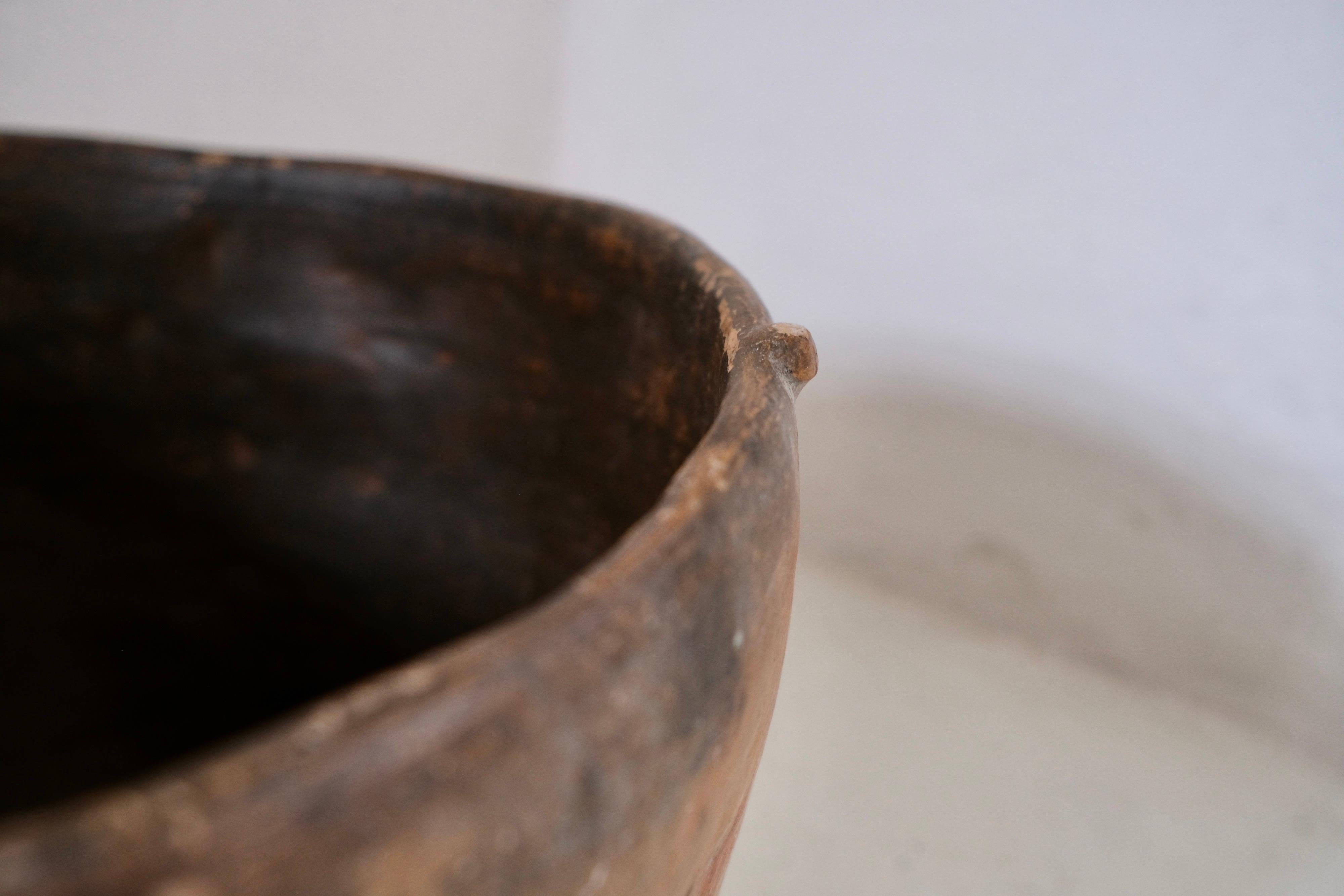 Rustic Terracotta Bowl from Mexico, Circa 1950's