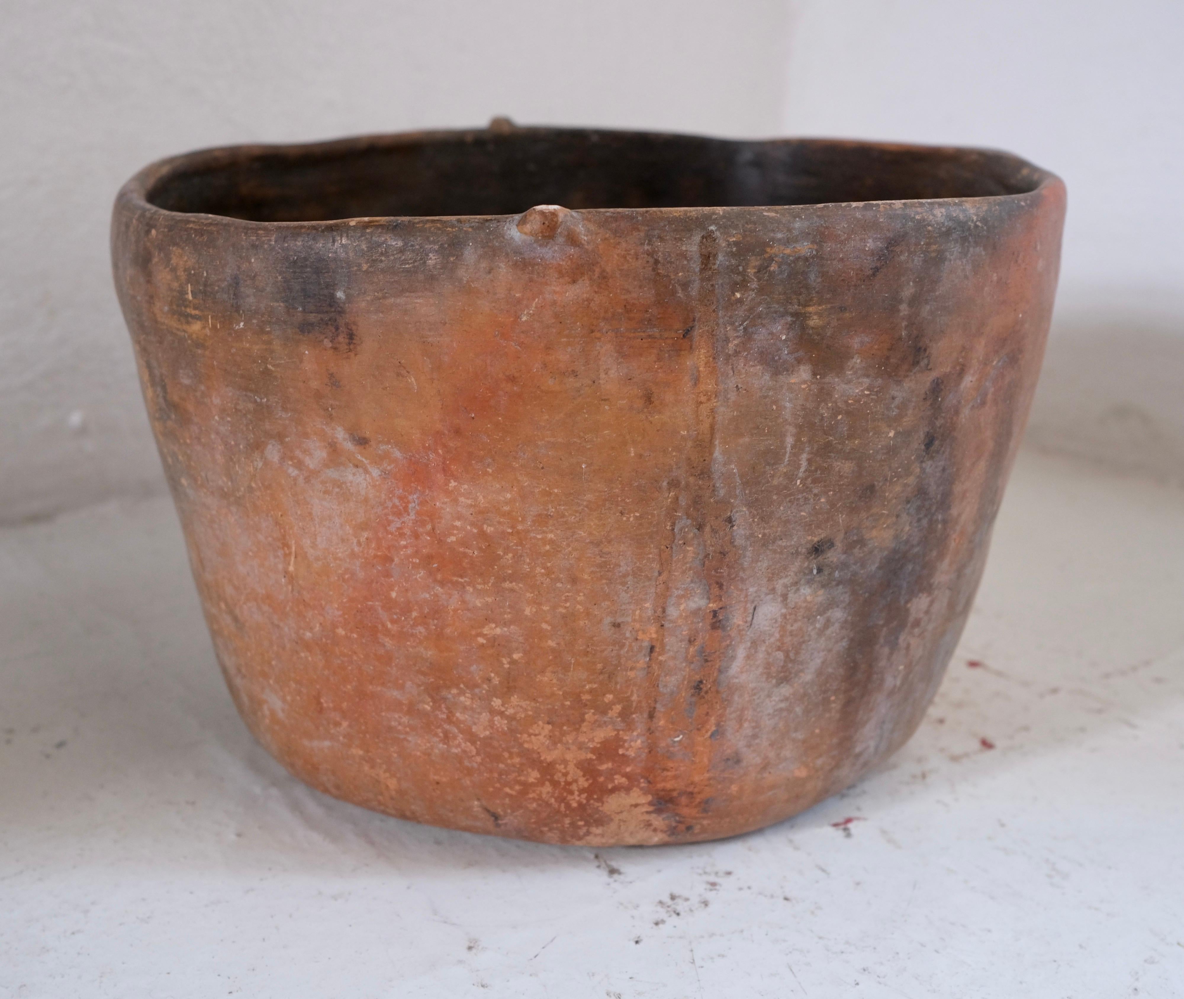 Fired Terracotta Bowl from Mexico, Circa 1950's