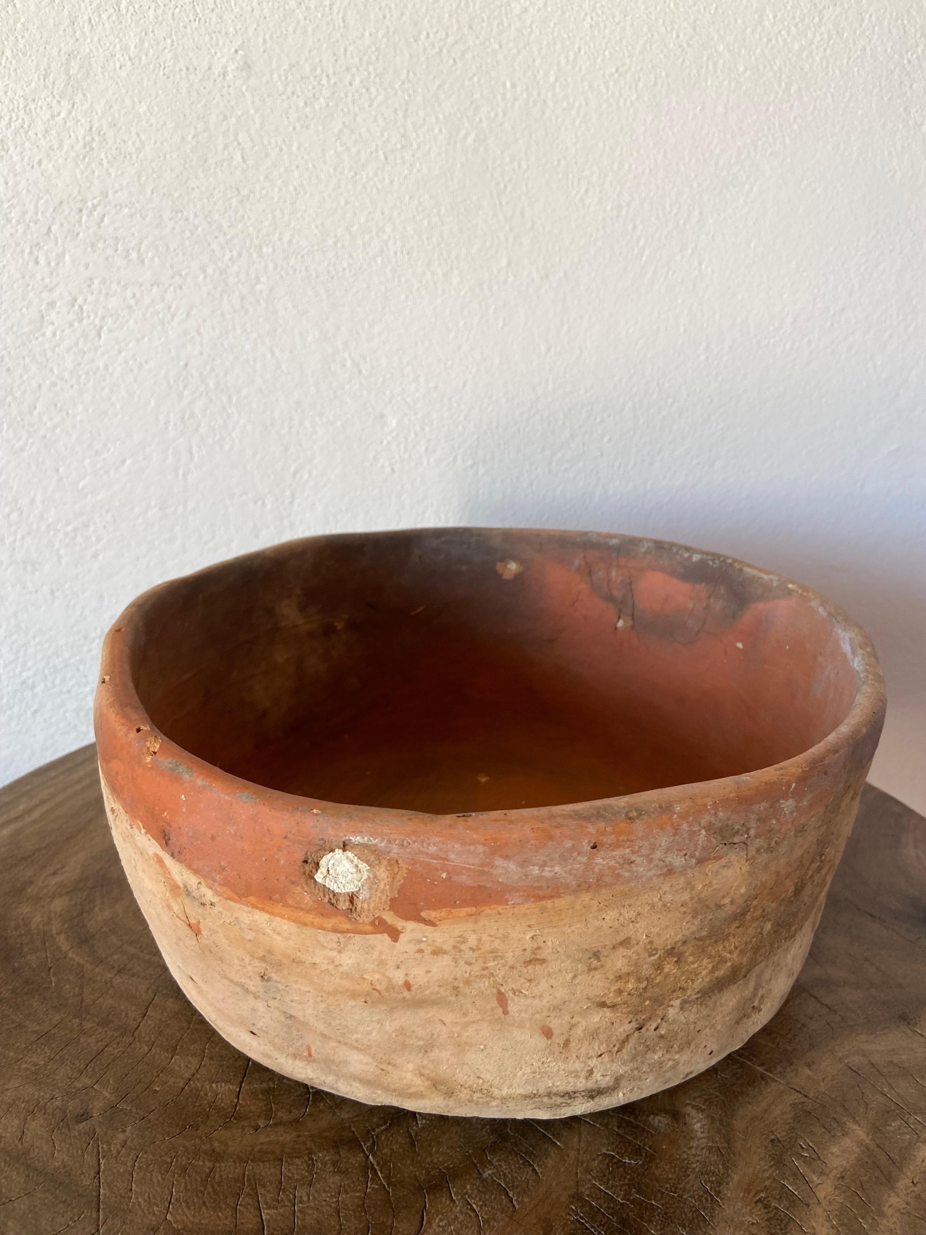 Hand-Crafted Terracotta Bowl From Mexico, Circa 1970´s For Sale