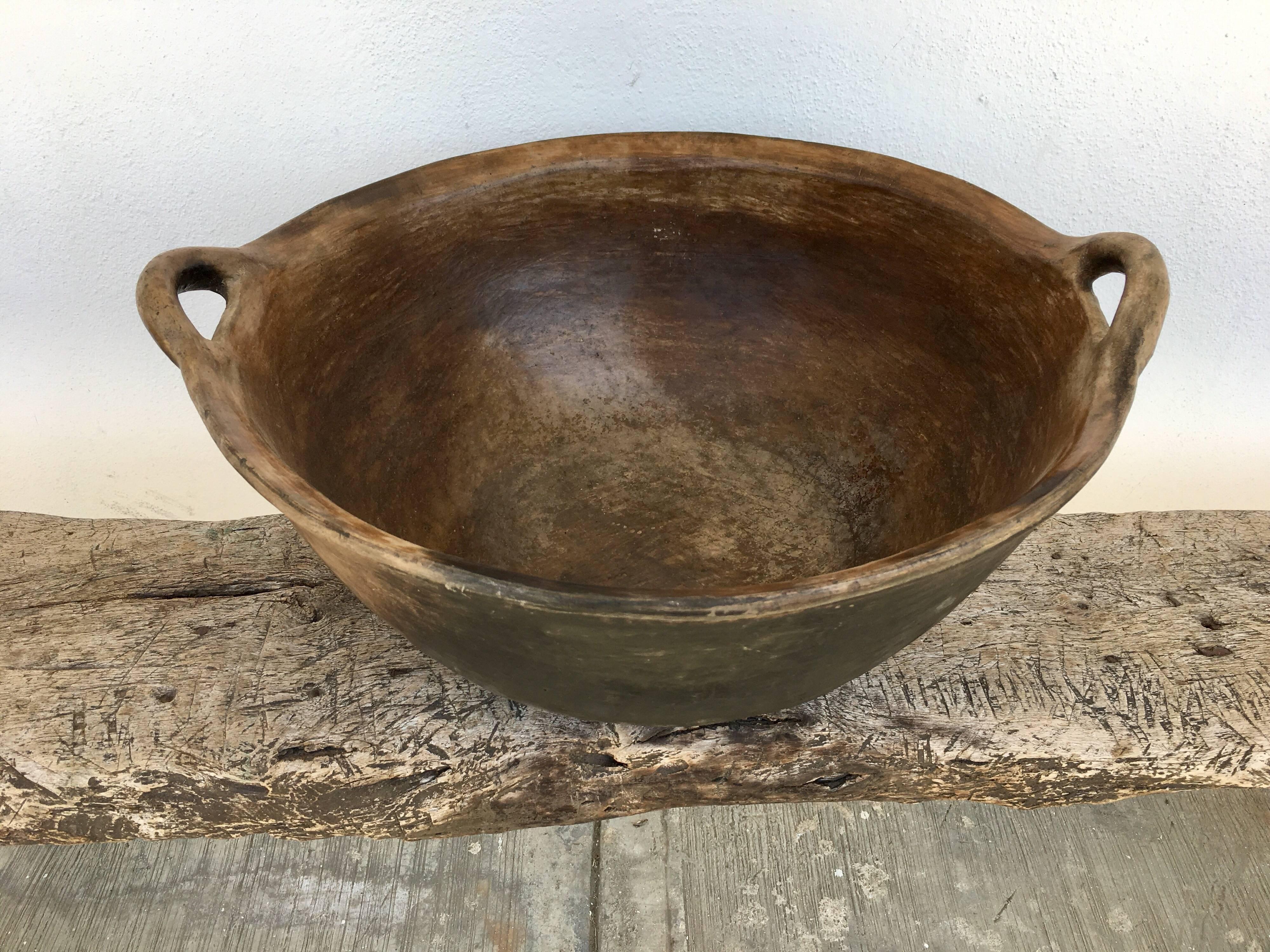 Terracotta Bowl from Mexico In Good Condition In San Miguel de Allende, Guanajuato