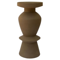 Sgabello Union 2 in terracotta marrone di Lea Ginac
