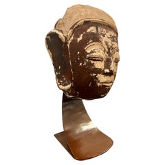 Testa di Buddha in terracotta, Regno dello Stato Shan, Birmania, XVI-XVIII secolo