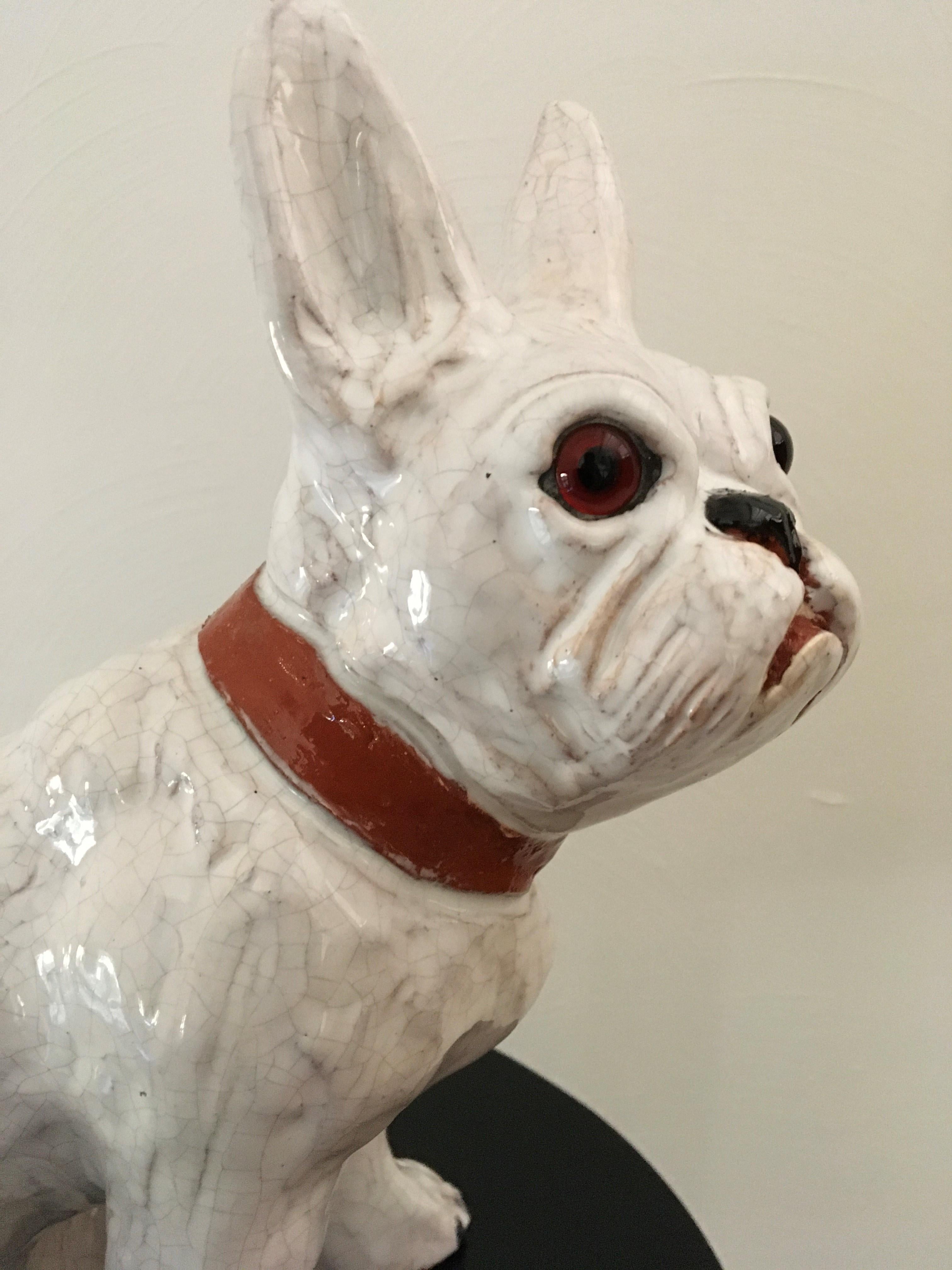 Terracotta Bulldog Bavent Normandy France, 1880 For Sale