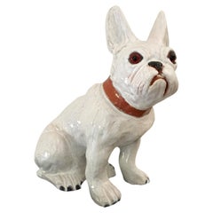 Terracotta Bulldog by Bavent Normandy France, 1880