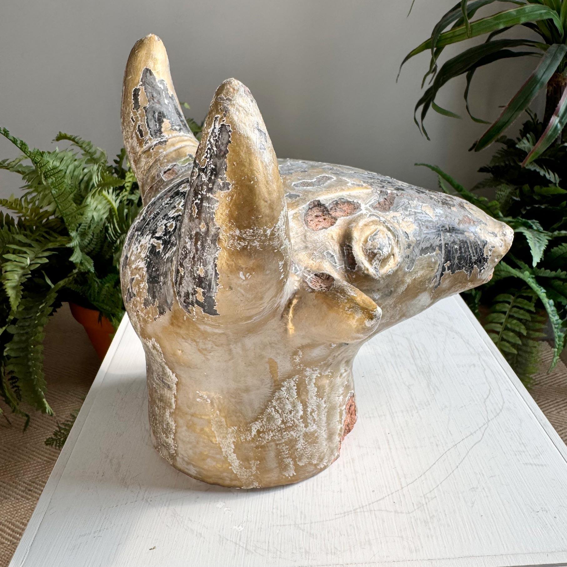Terracotta Bull's Head Trade Sign 3
