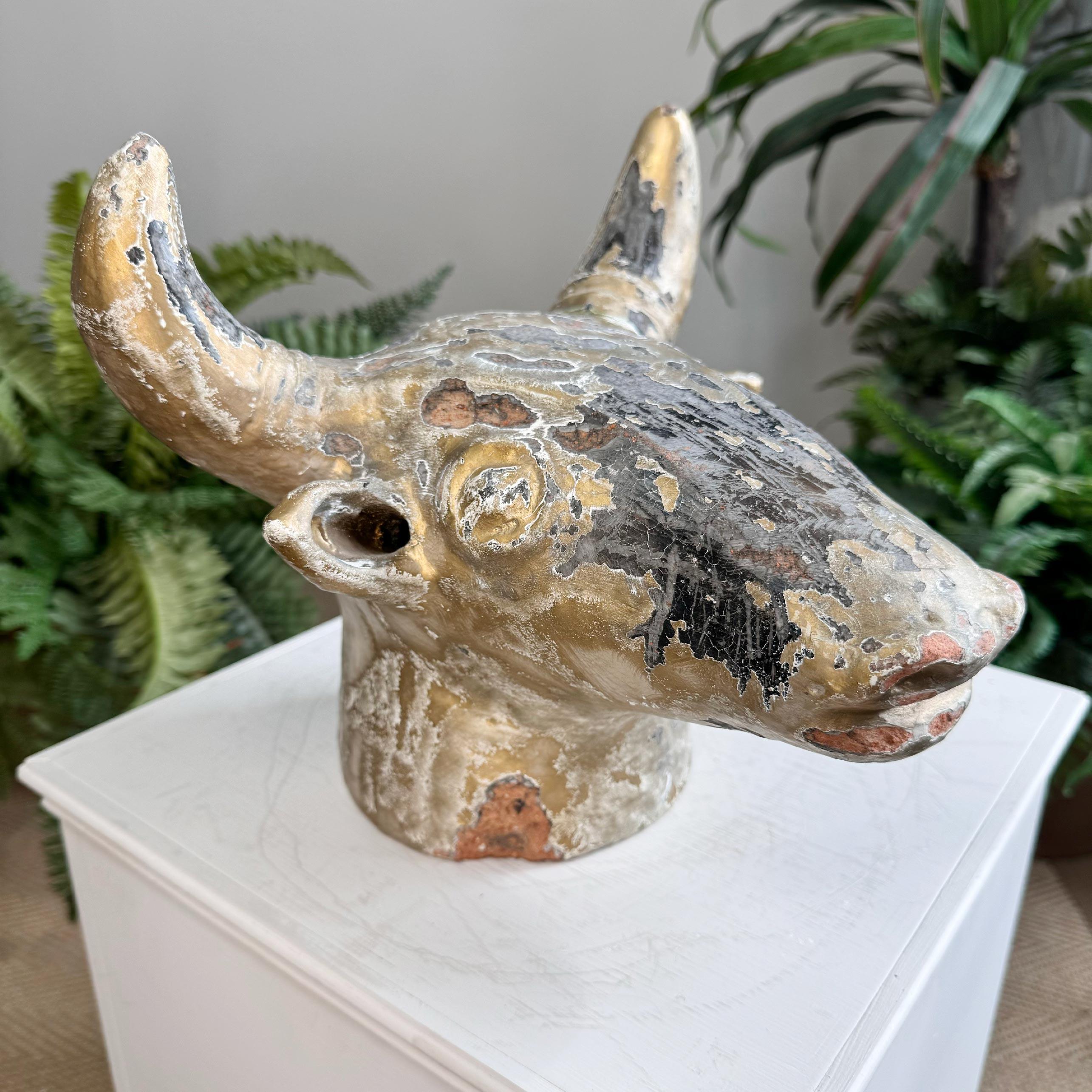 Terracotta Bull's Head Trade Sign 7