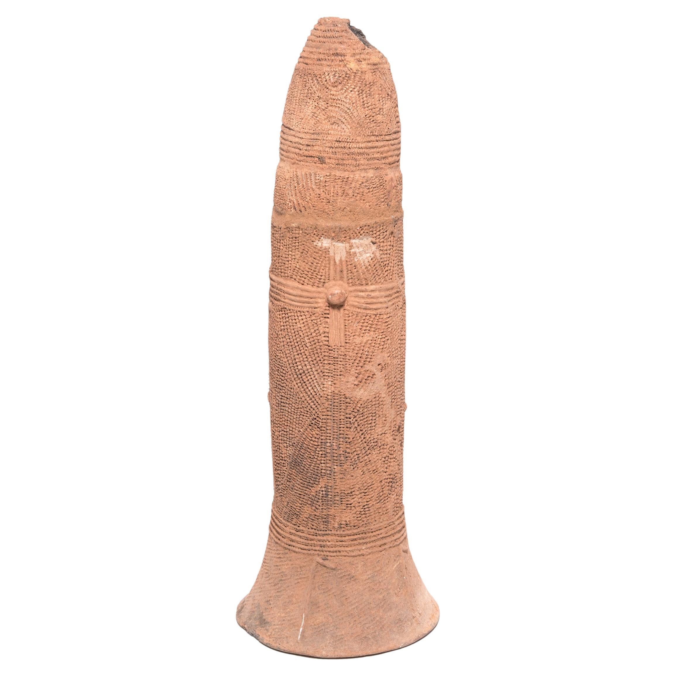 Terracotta Bura Spirit Vessel, c. 1900 For Sale