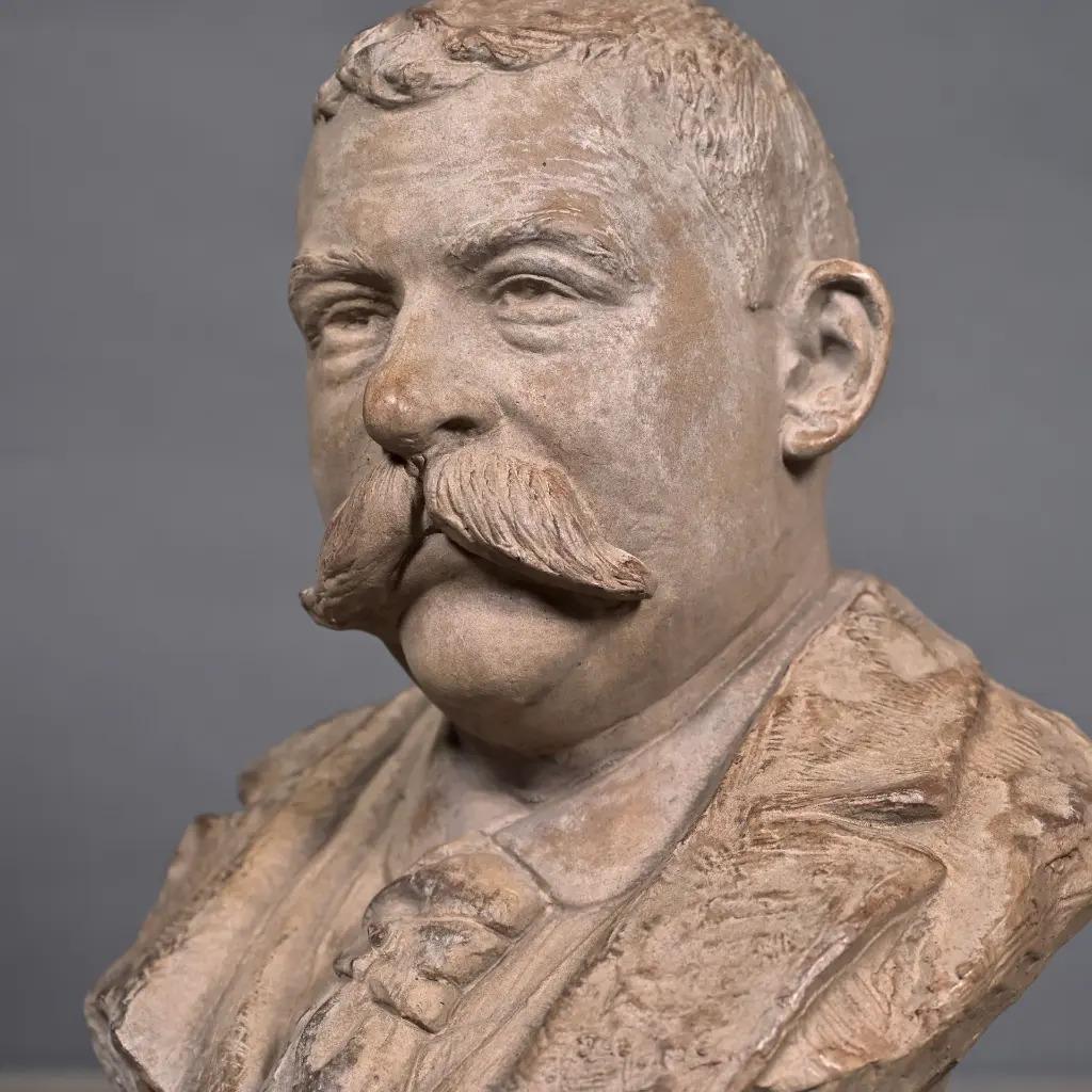 Terrakotta-Büste 19. Jahrhundert Naturalist Skulptur (Napoleon III.) im Angebot