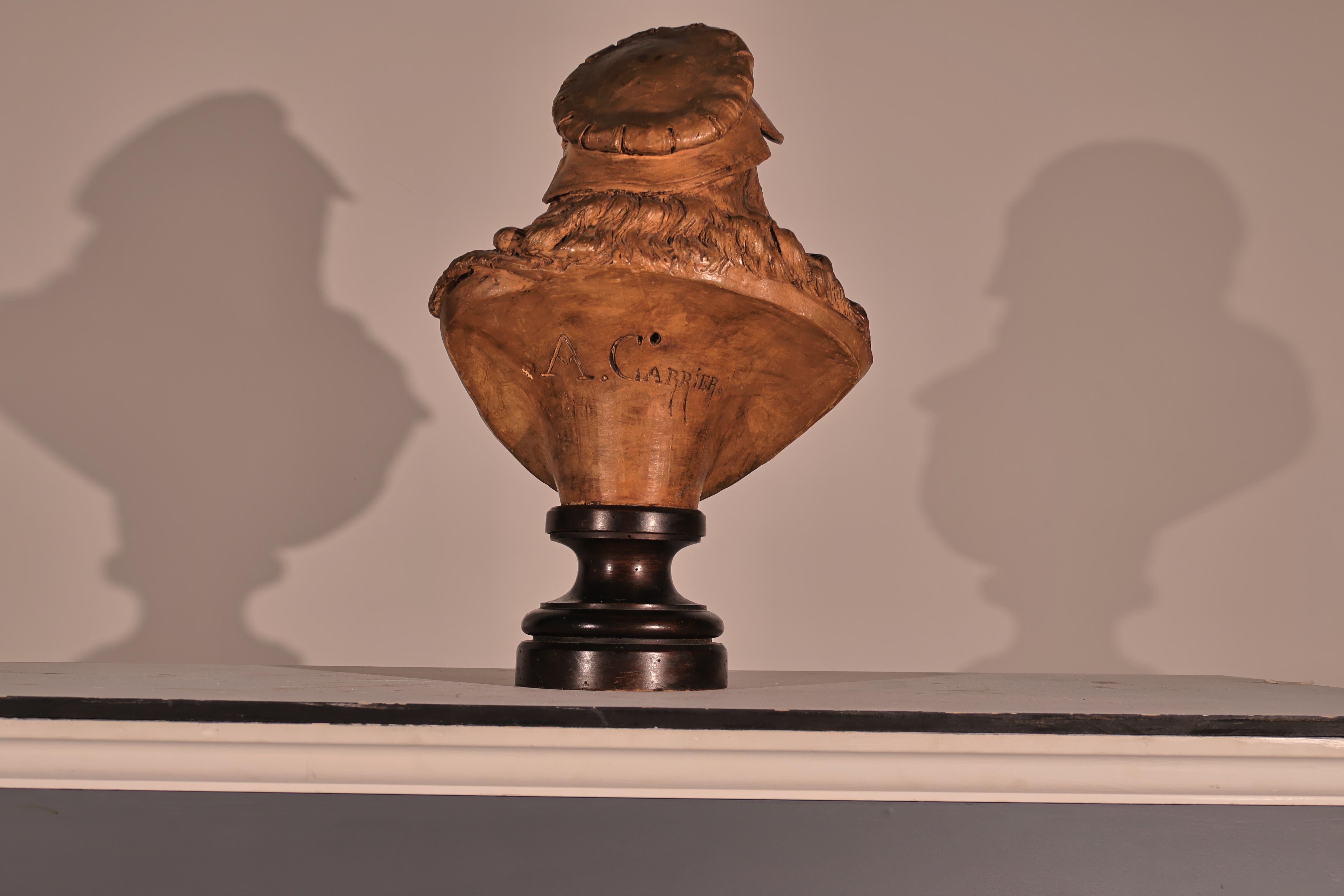 French Terracotta Bust by Albert Carrier - Belleuse For Sale