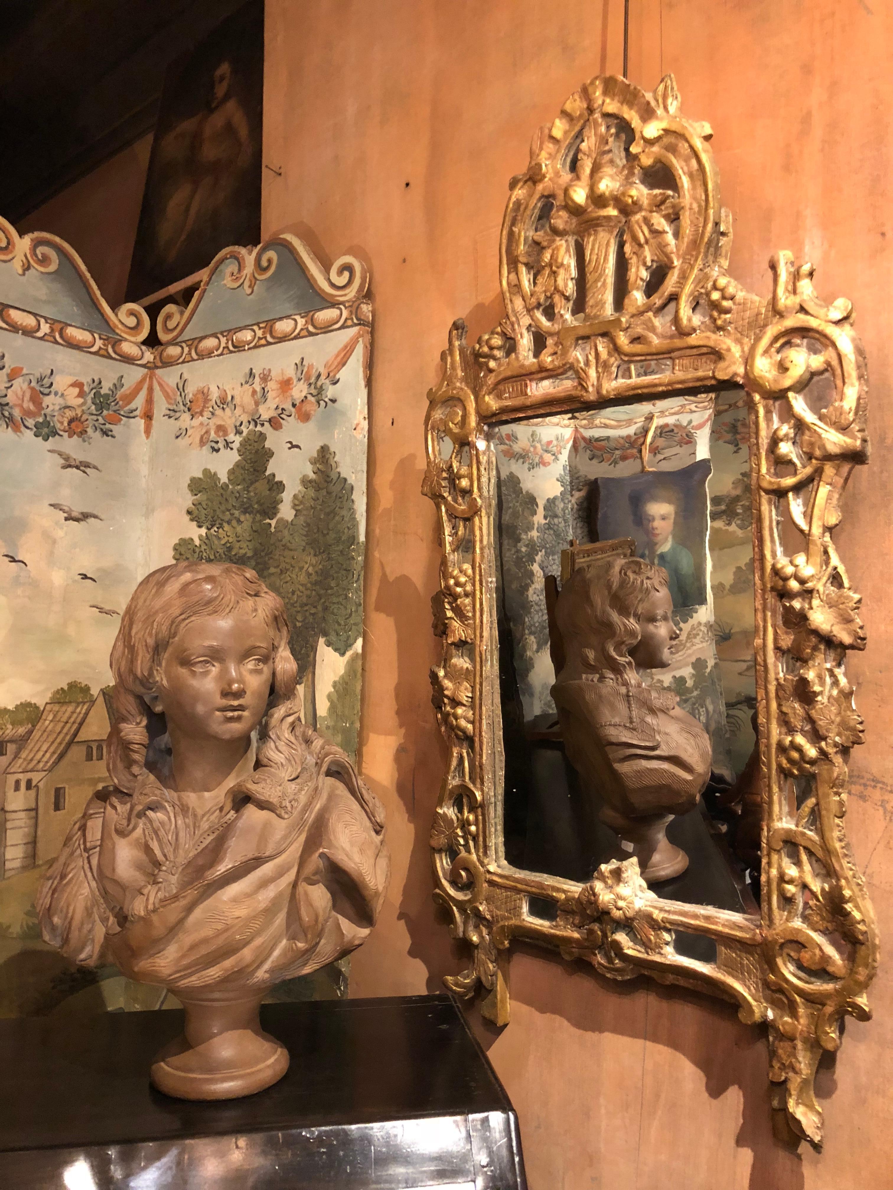 Louis XV Terracotta Bust of a Little Prince For Sale