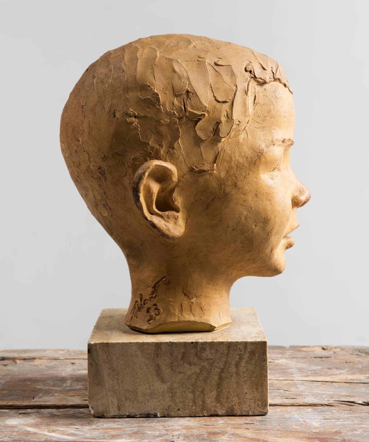 Italian Terracotta Bust of a Youth, circa 1950