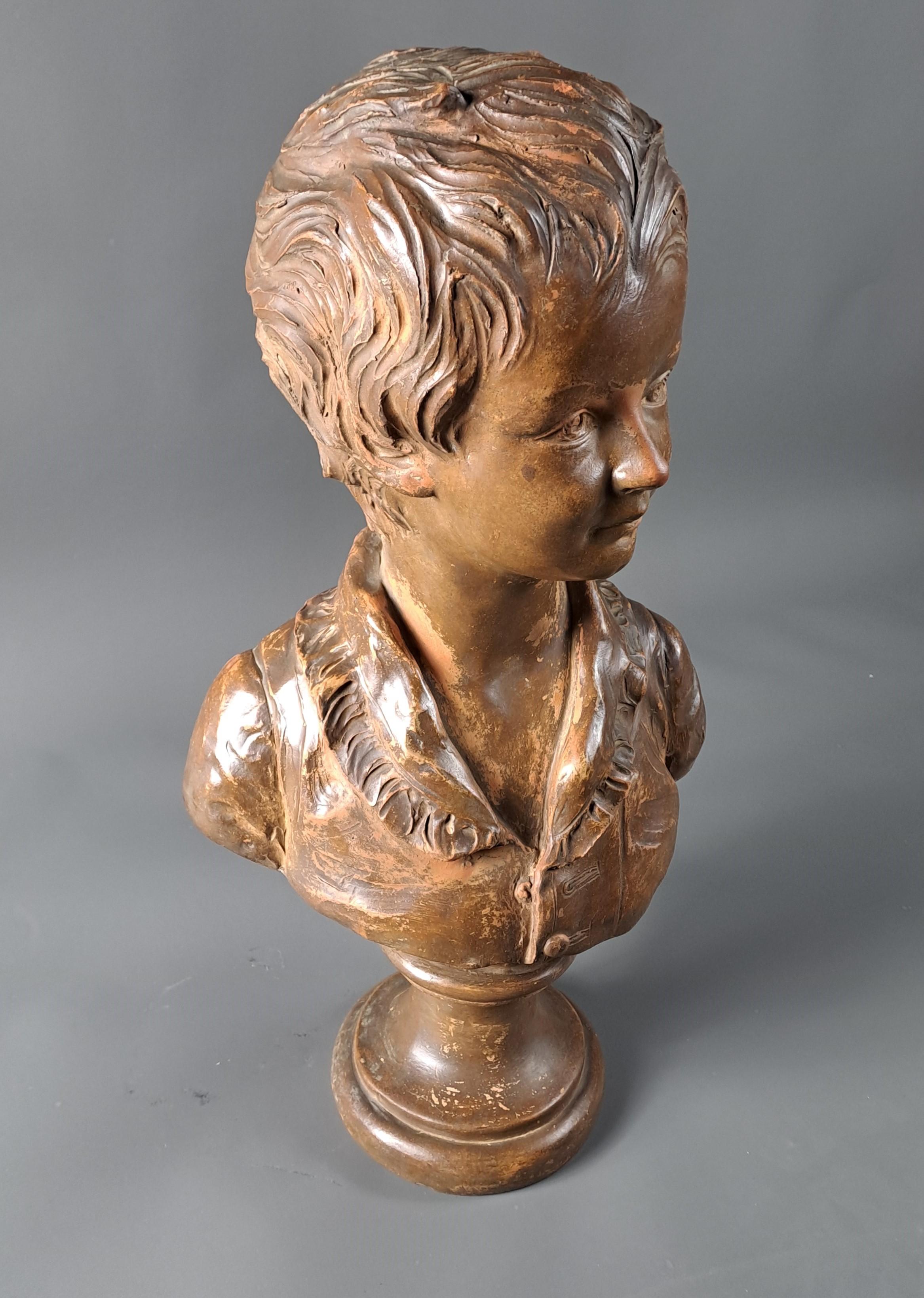 Busto in terracotta patinata raffigurante Alexandre Brongniart (1770-1847), figlio dell'architetto Alexandre-Théodore Brongniart (1739-1813), futuro mineralogista e direttore della fabbrica nazionale di Sèvres (1800).

Lavori della fine del XIX