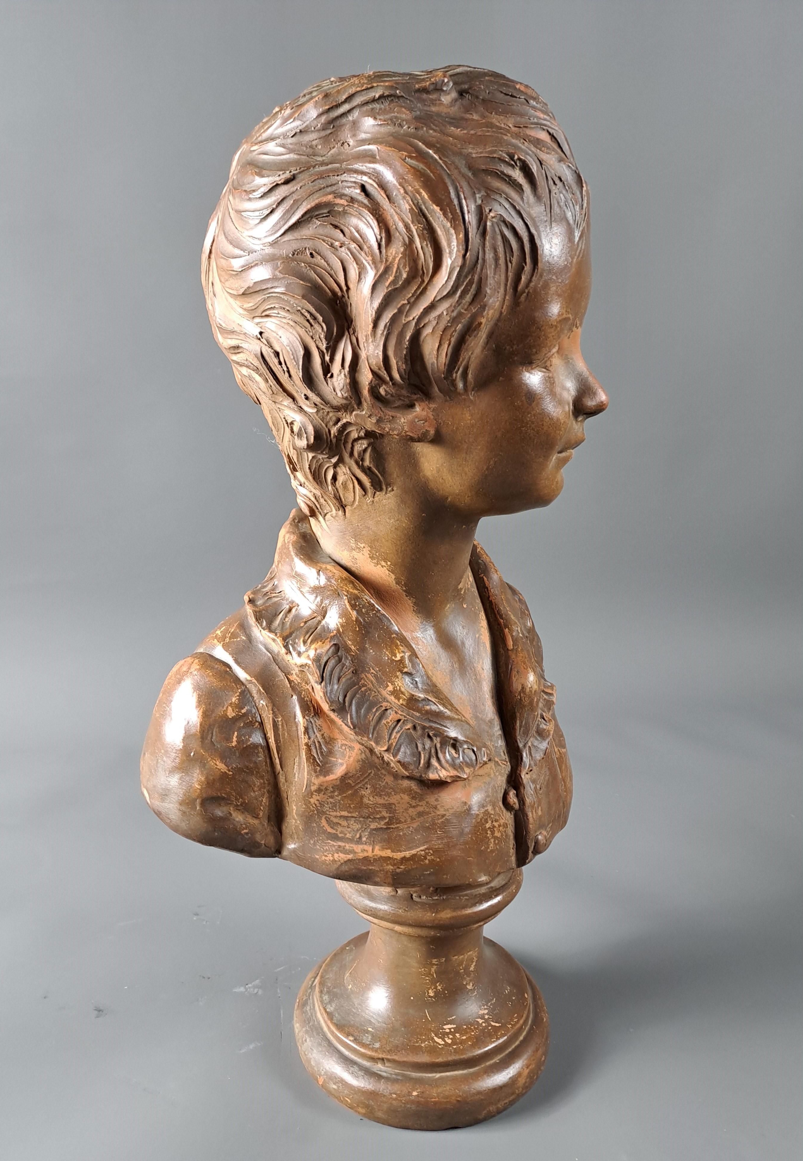 Stile impero Busto in terracotta di Alexandre Brongniart dopo Jean-Antoine Houdon in vendita