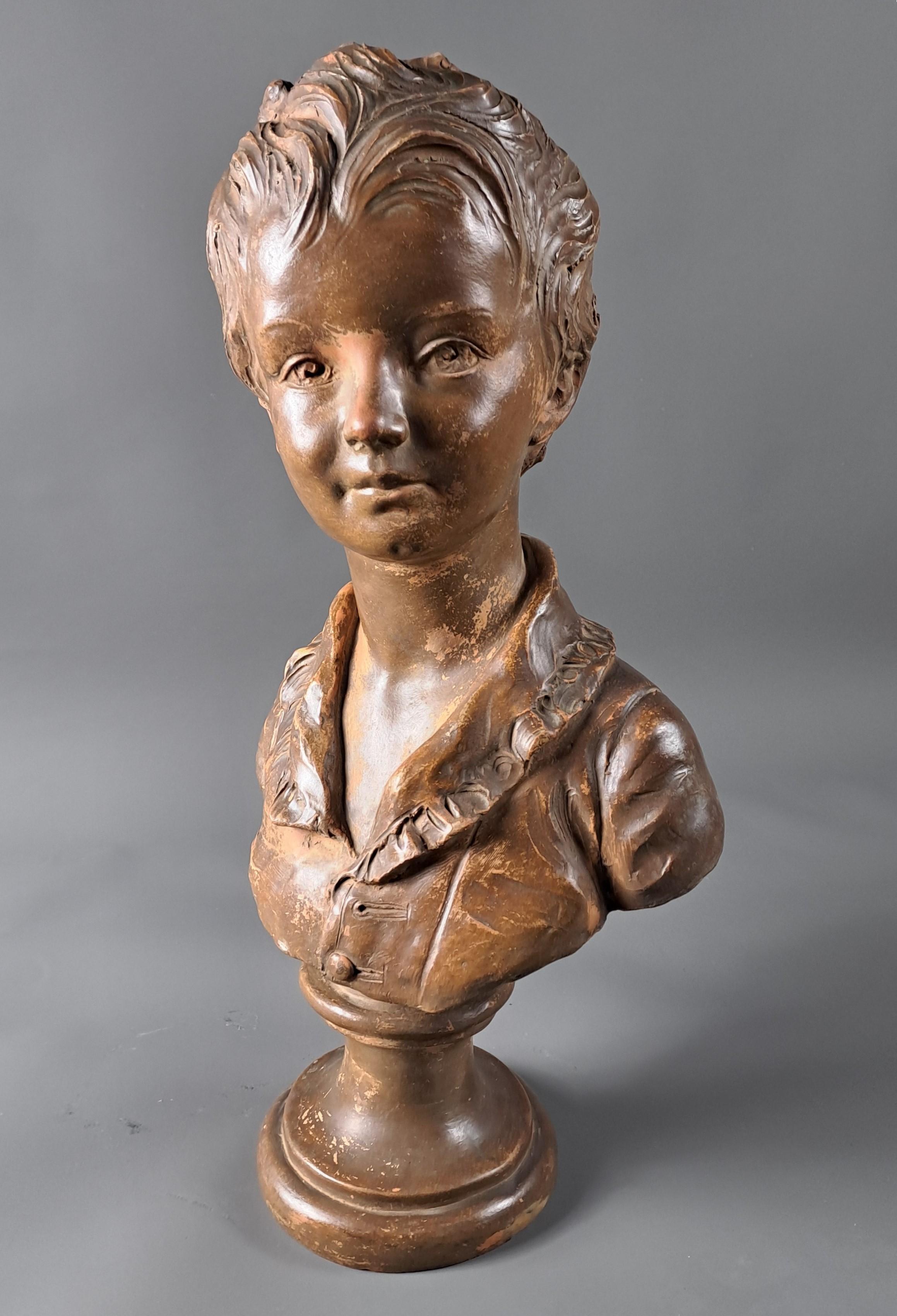 Busto in terracotta di Alexandre Brongniart dopo Jean-Antoine Houdon In condizioni buone in vendita a BARSAC, FR