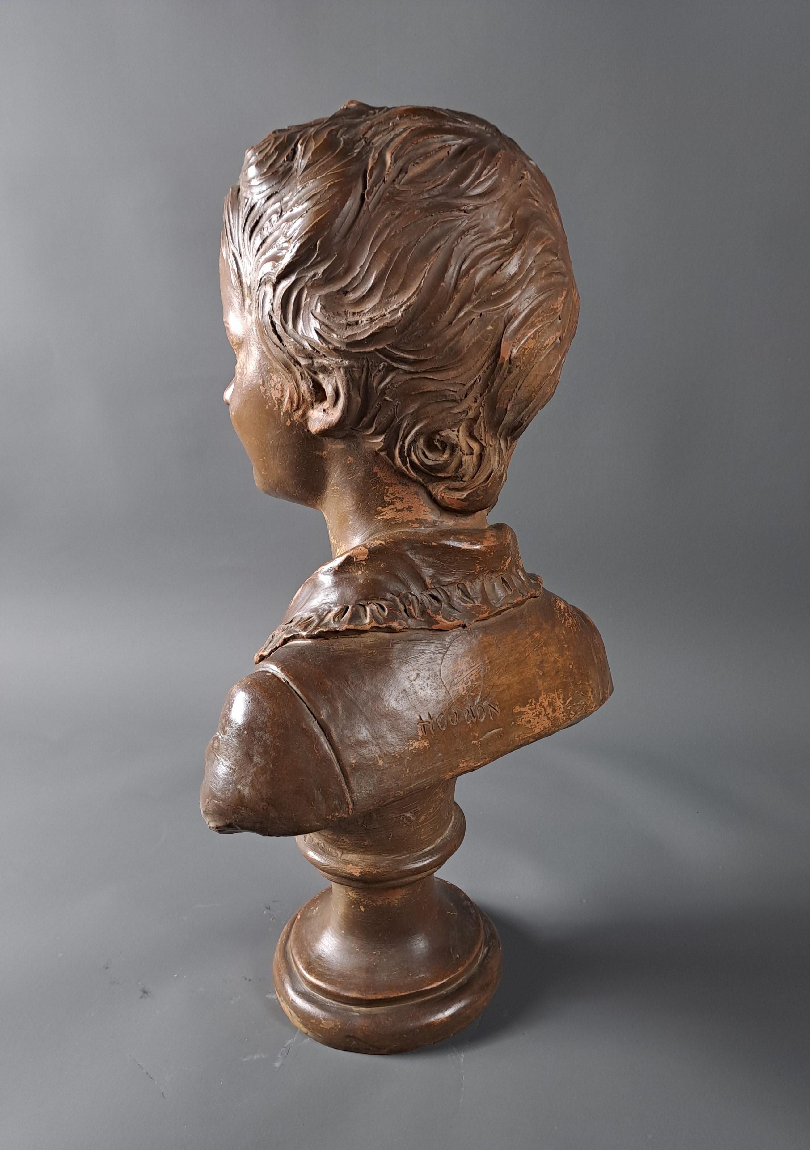 Terracotta Busto in terracotta di Alexandre Brongniart dopo Jean-Antoine Houdon in vendita