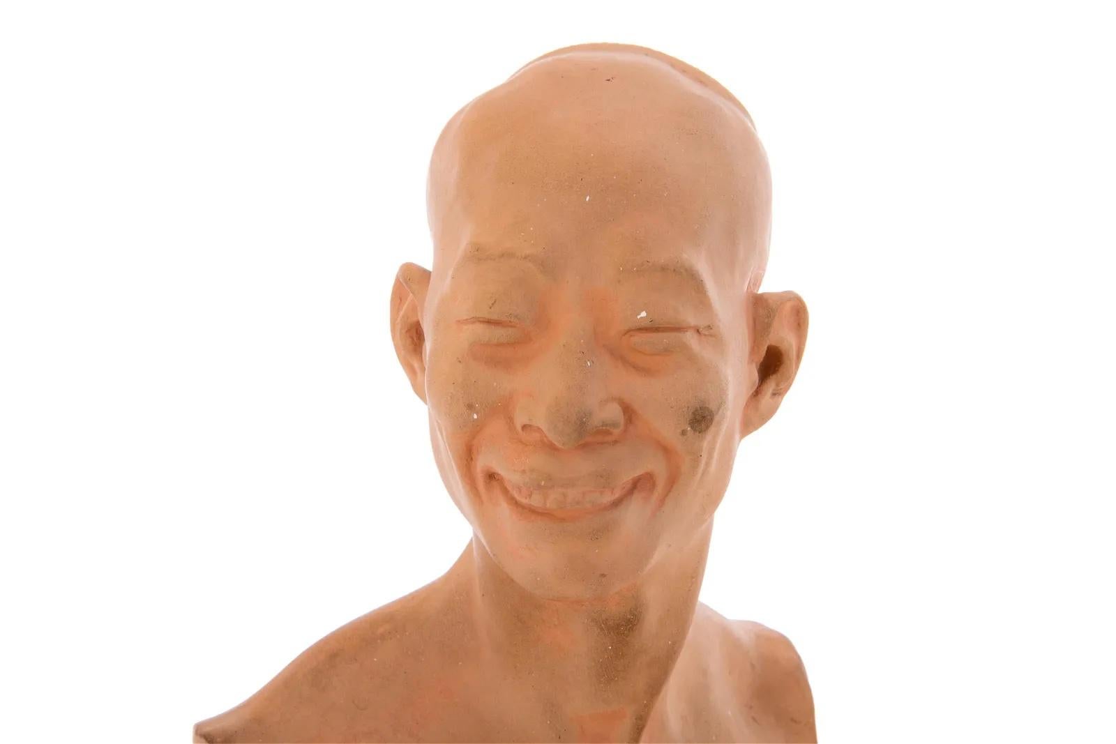 Busto in terracotta di un uomo cinese, 