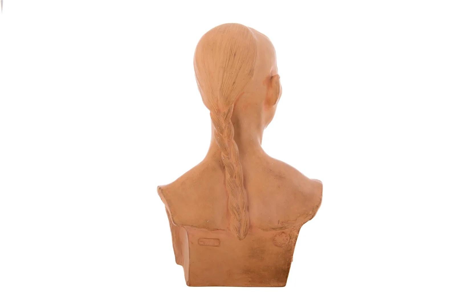 Francese Busto in terracotta di 
