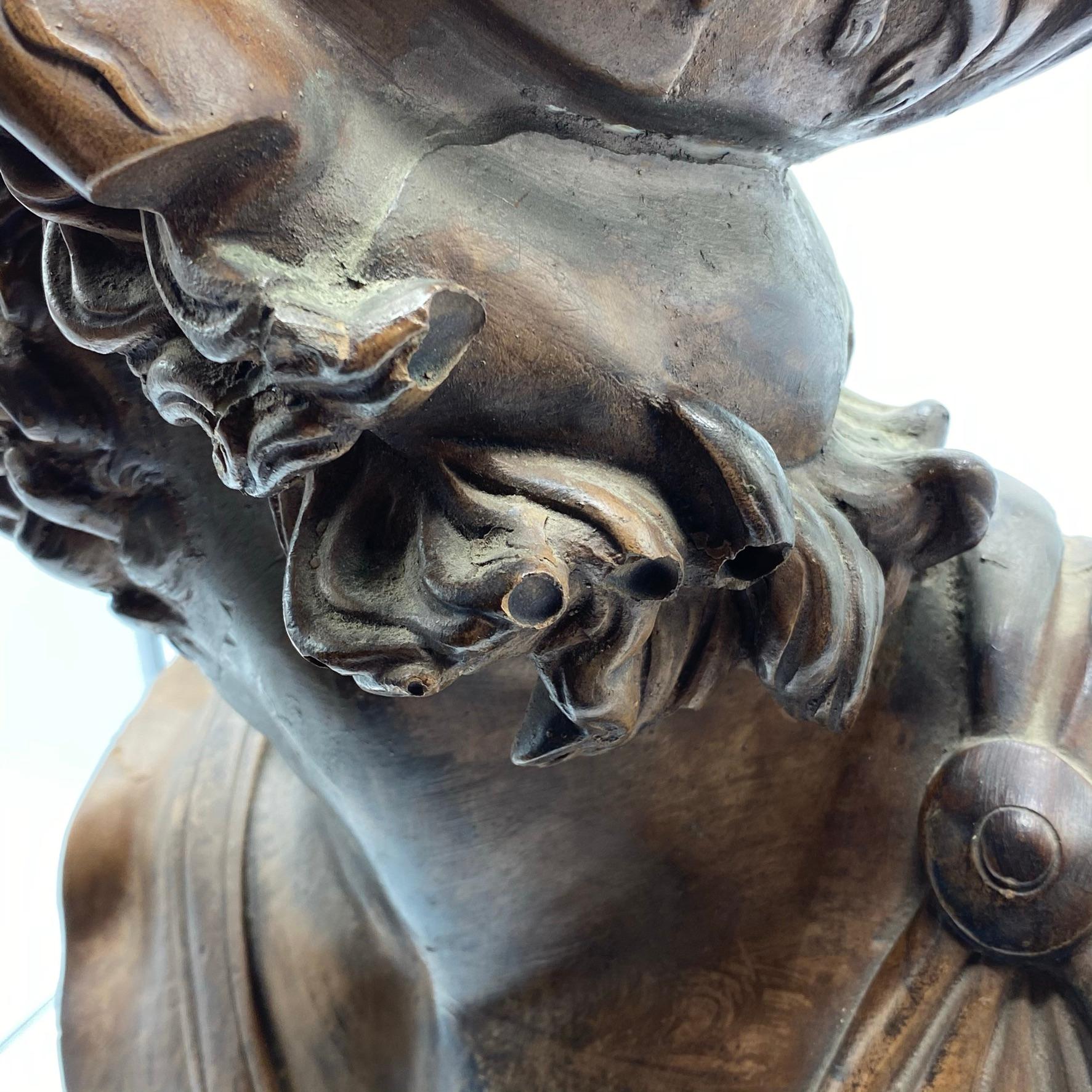 Terracotta Bust of Greek Mythological Warrior Ajax 5