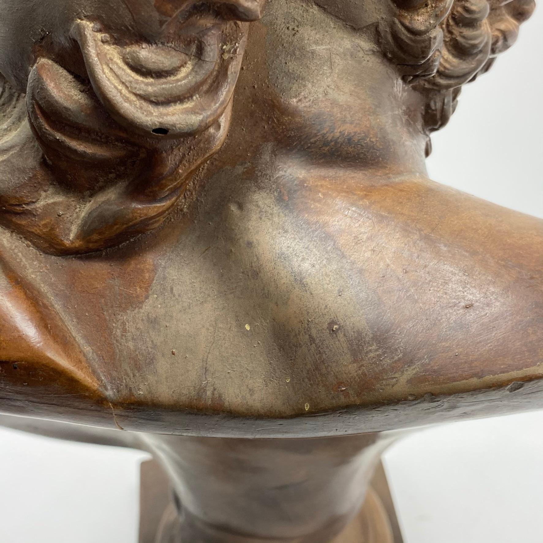 Terracotta Bust of Greek Mythological Warrior Ajax 6