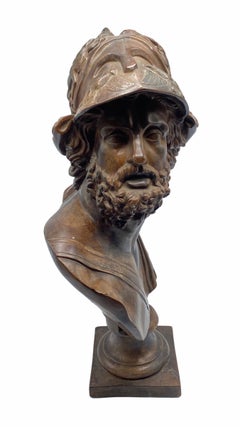 Terracotta Bust of Greek Mythological Warrior Ajax