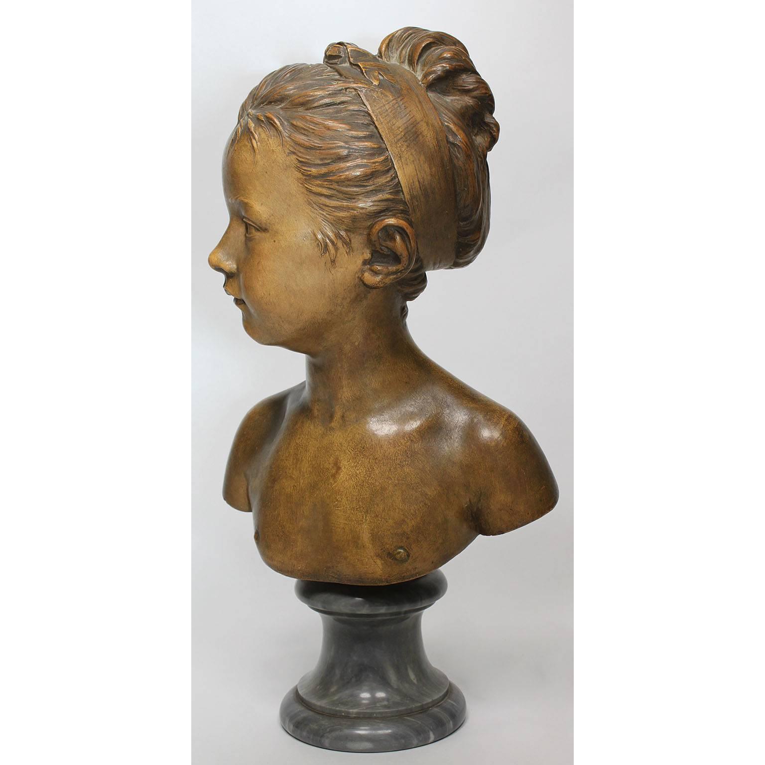 French Terracotta Bust of Louise Brongniart, after Jean-Antoine Houdon