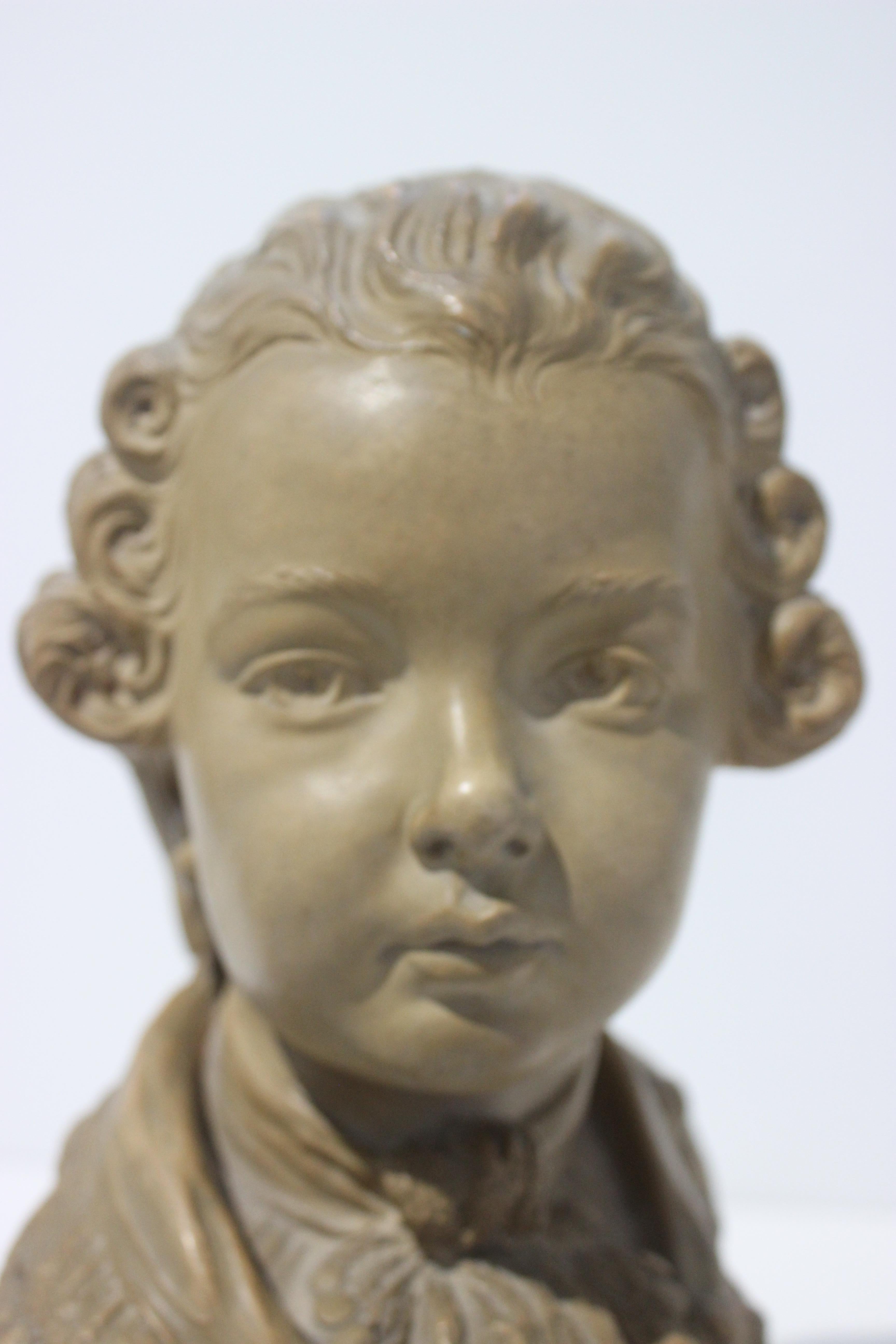 Romantic  Terracotta Bust of Mozart