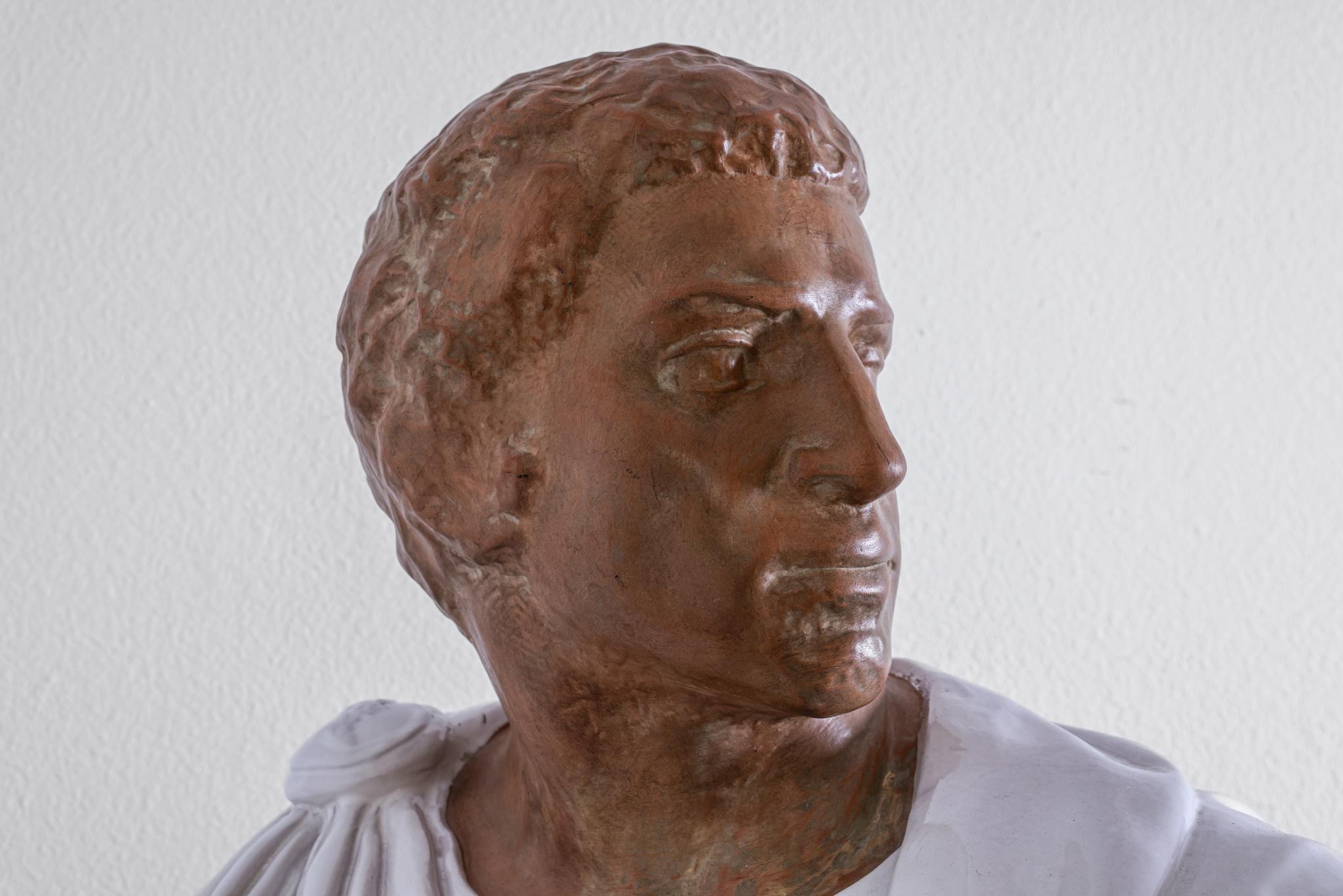Terracotta Bust of Roman Emperor For Sale 1