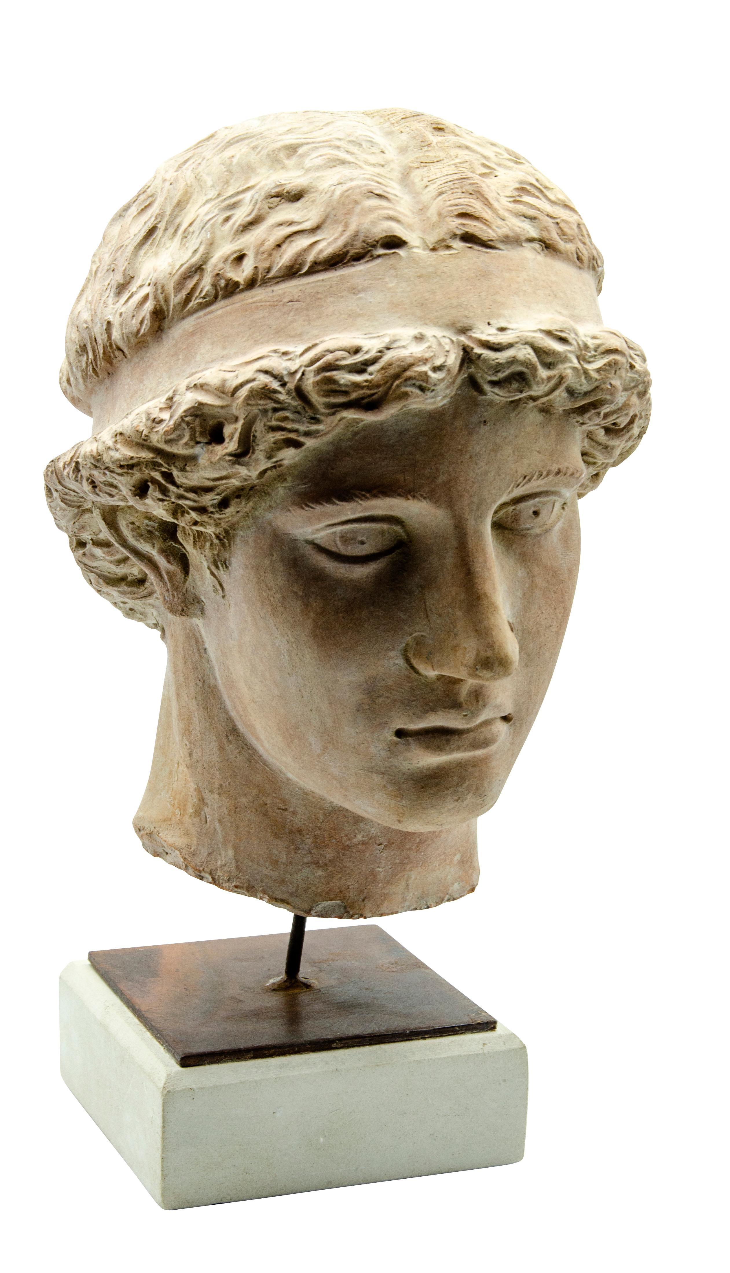 18th Century and Earlier Terracotta Bust on Base