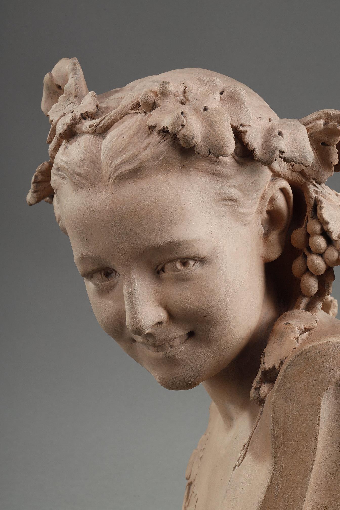 Escultura busto de terracota de Jean-Baptiste Carpeaux en venta 5